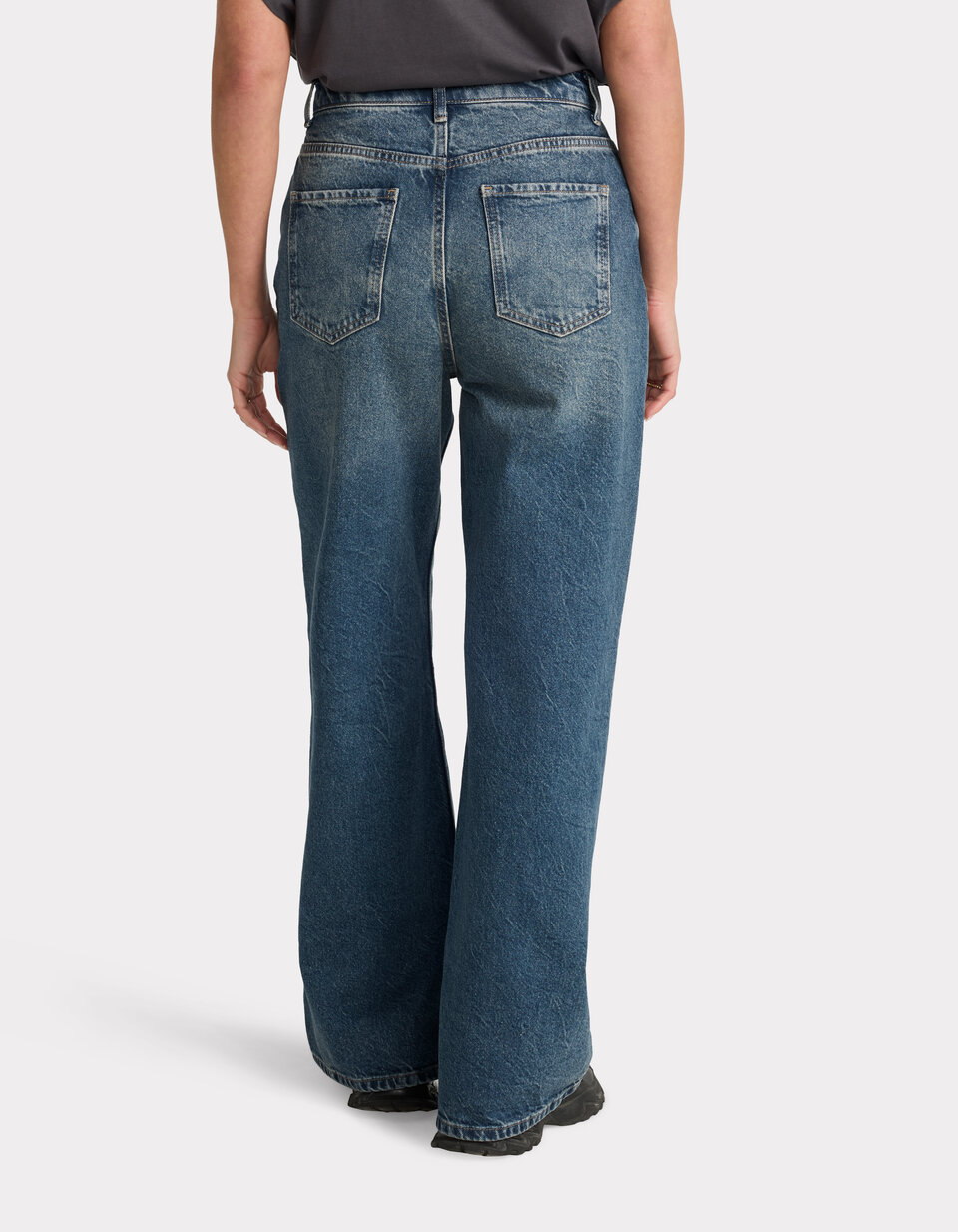 Jean évasé Fille - Coupe Ample Vintage, Taille élastique, En Denim Doux, Pour 4 à 16 Ans (tailles 120 à 170)