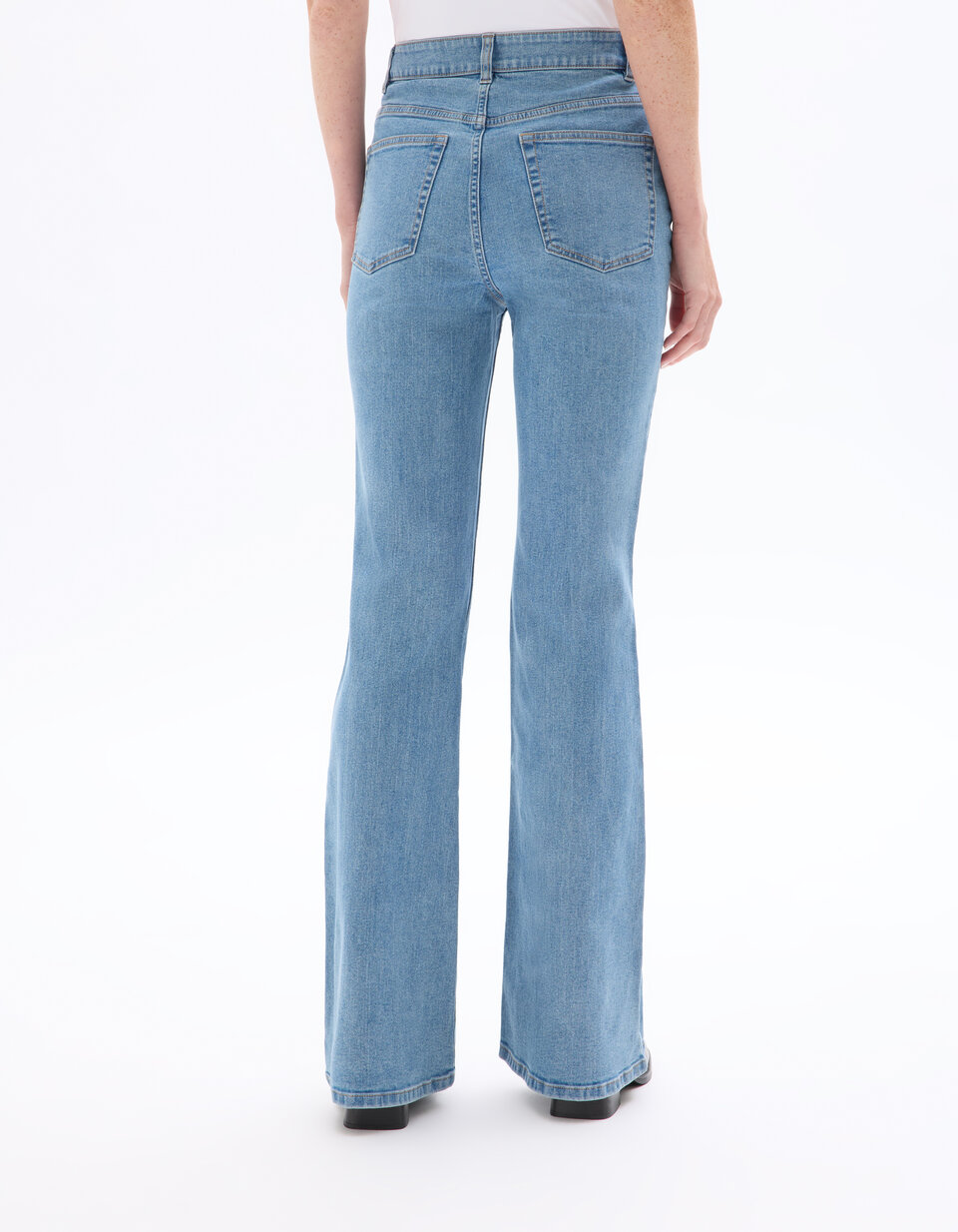 Jean évasé en coton couleur denim bleu foncé | Liu Jo
