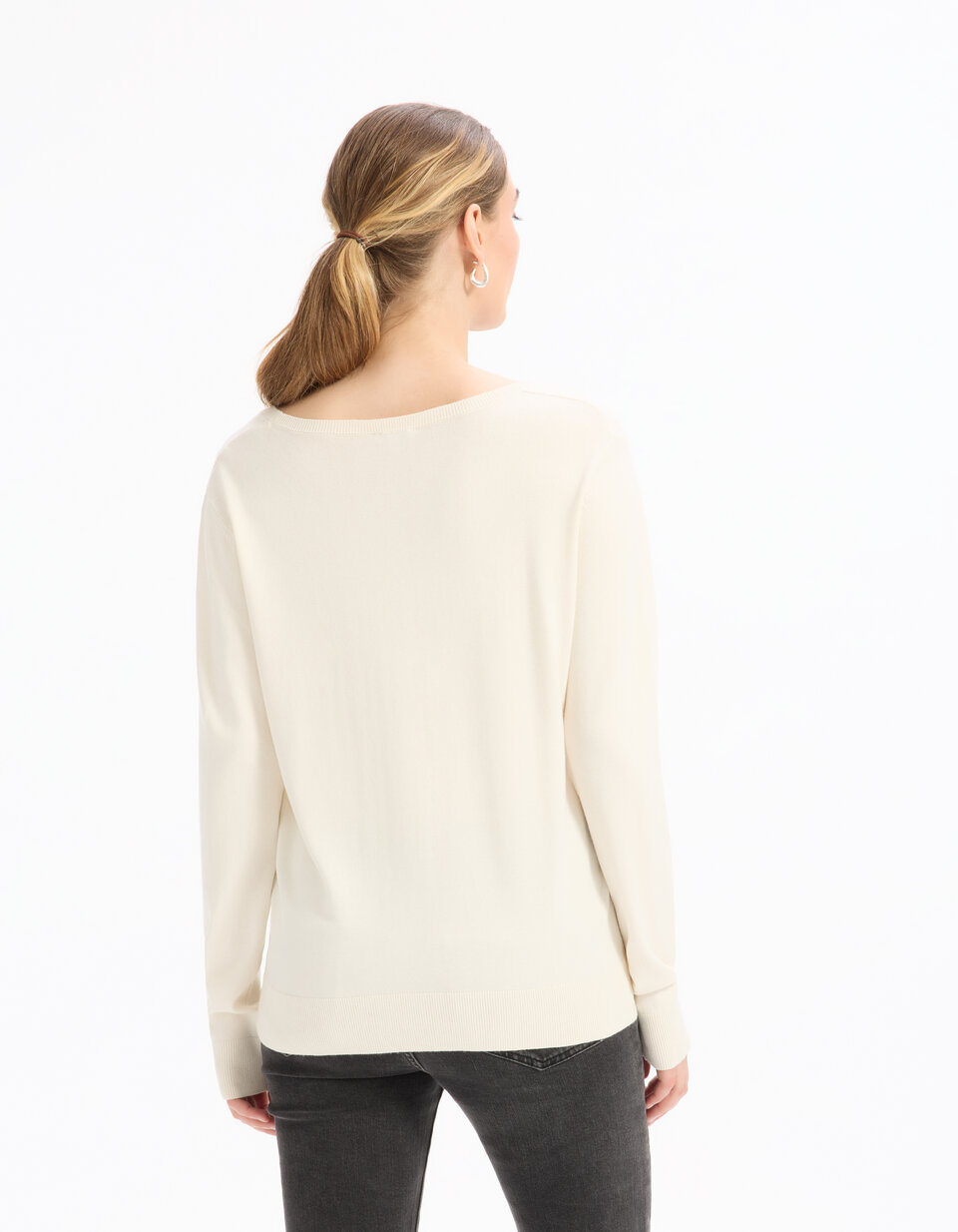 Bréal Pulls Pulls col V - MADOUNOEL femme beige | France