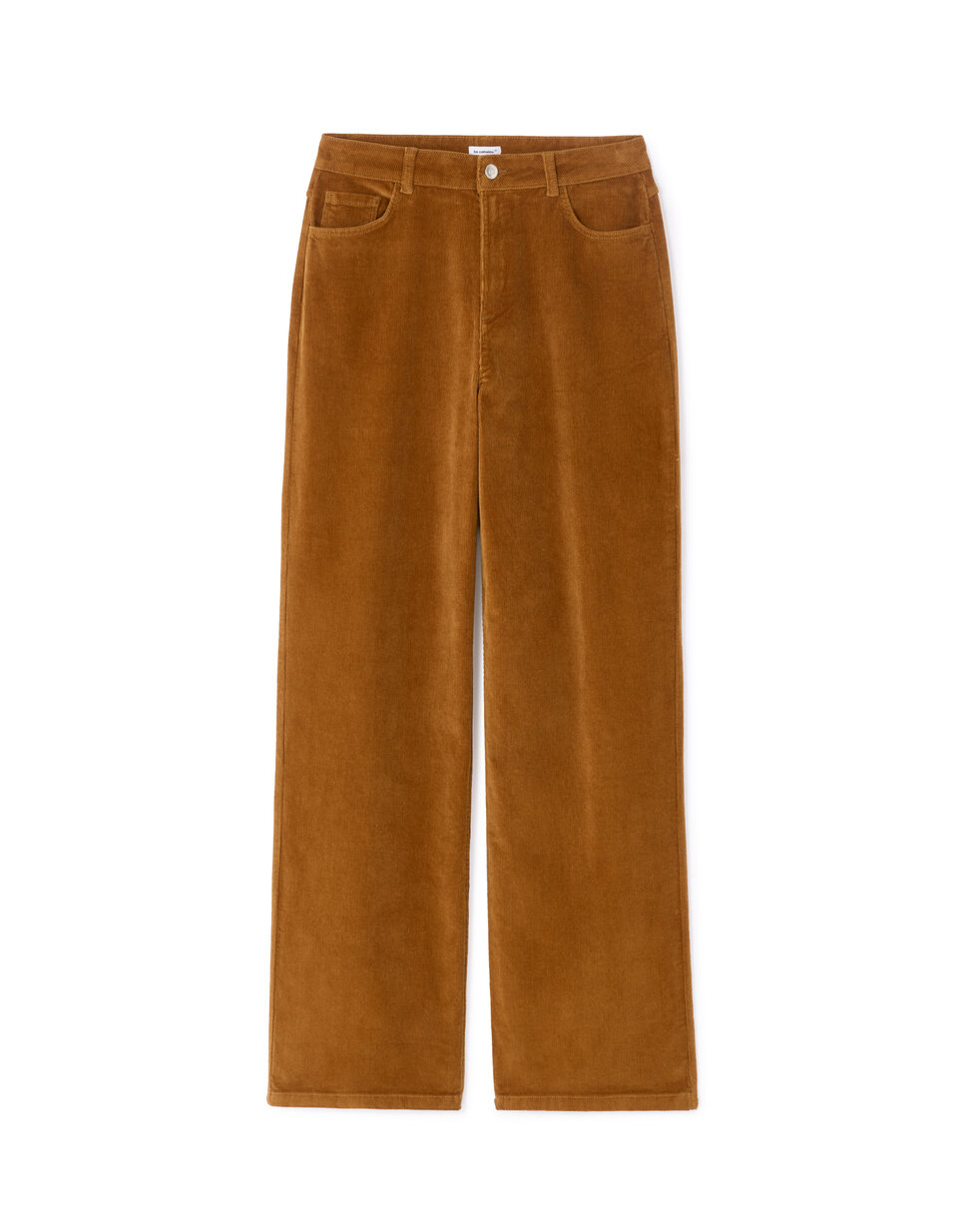 Pantalon large en velours marron celio be camaïeu