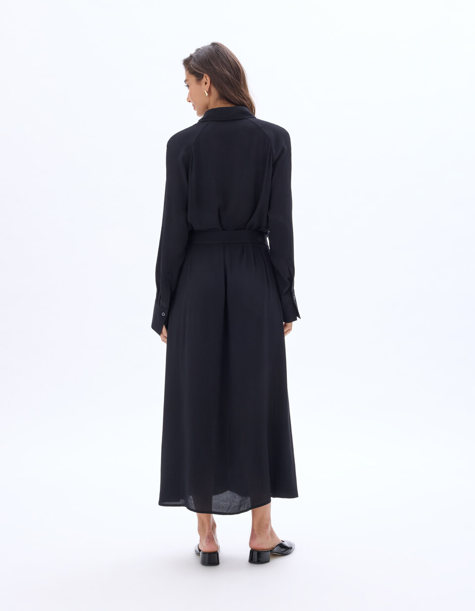 Robe Noire évasée Camaïeu Taille 38 - Mi-longueur Au Genou - Occasion Très Bon état