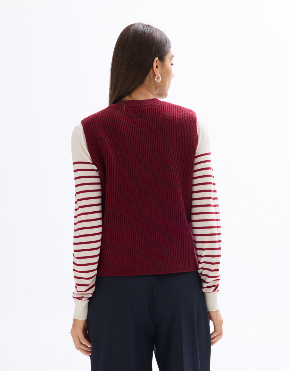 Gilet boutonn?� sans manches - rouge | celio be cama?�eu