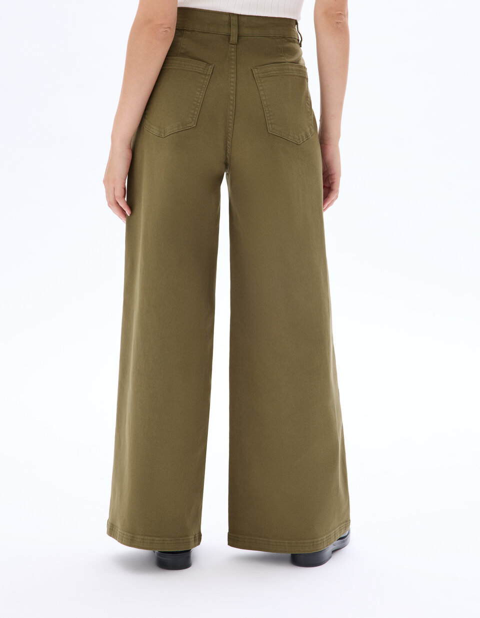 Pantalon Droit Camaïeu Taille 40 - Couleur Beige Camel - Coton - Occasion Très Bon État (TBE)