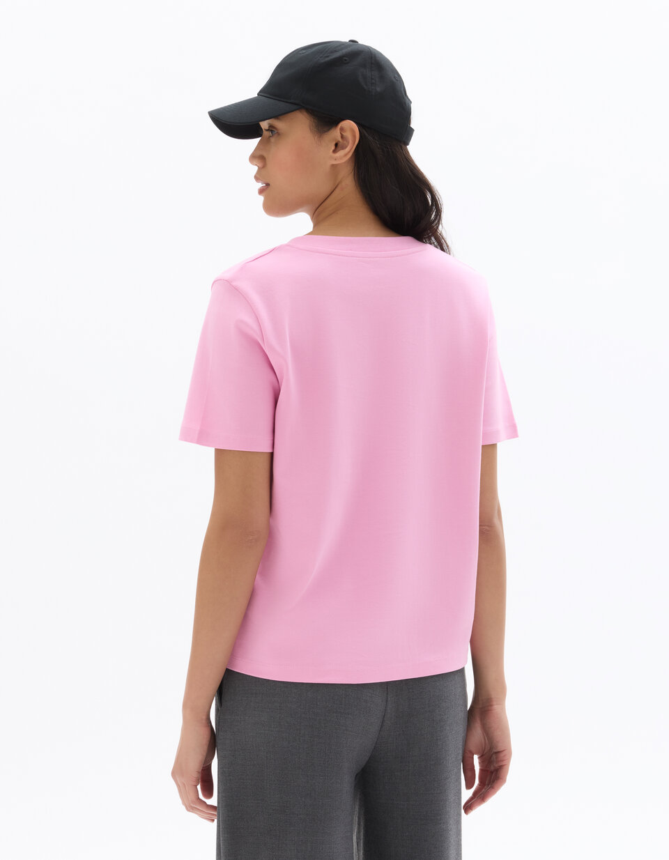 Acheter T-shirt ajusté en coton stretch, Rose Hollywood
