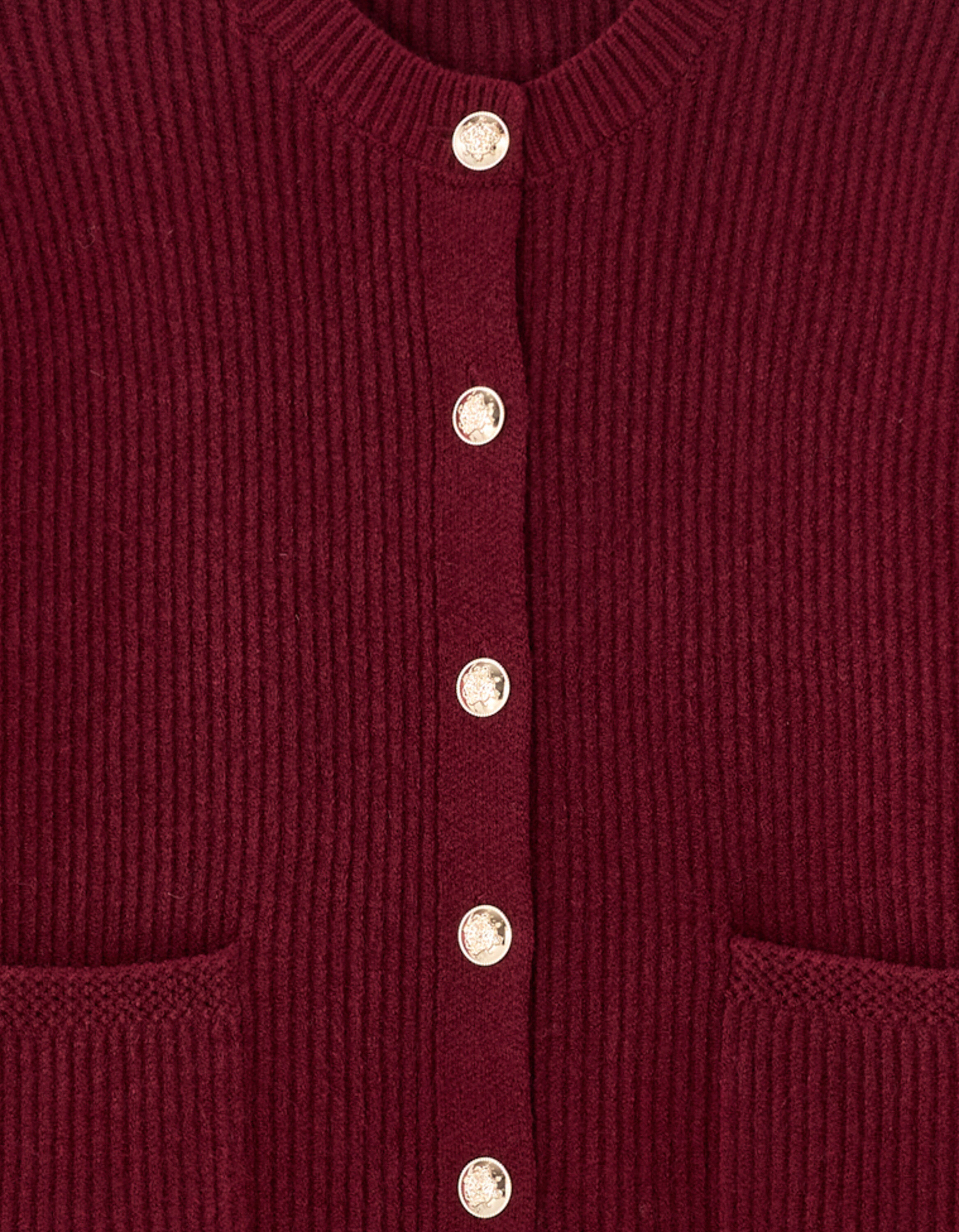 Gilet boutonné manches longues rouge celio be camaïeu