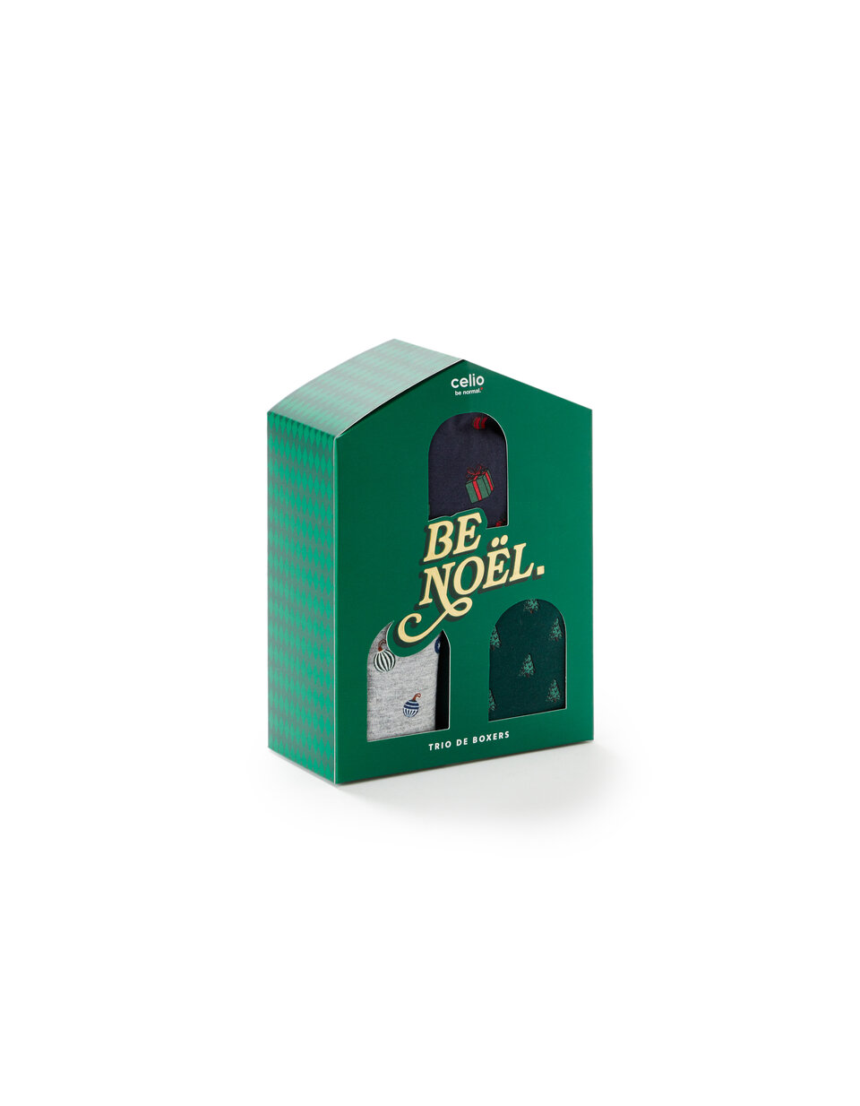 Coffret trio de boxers Noël - marine | celio be normal