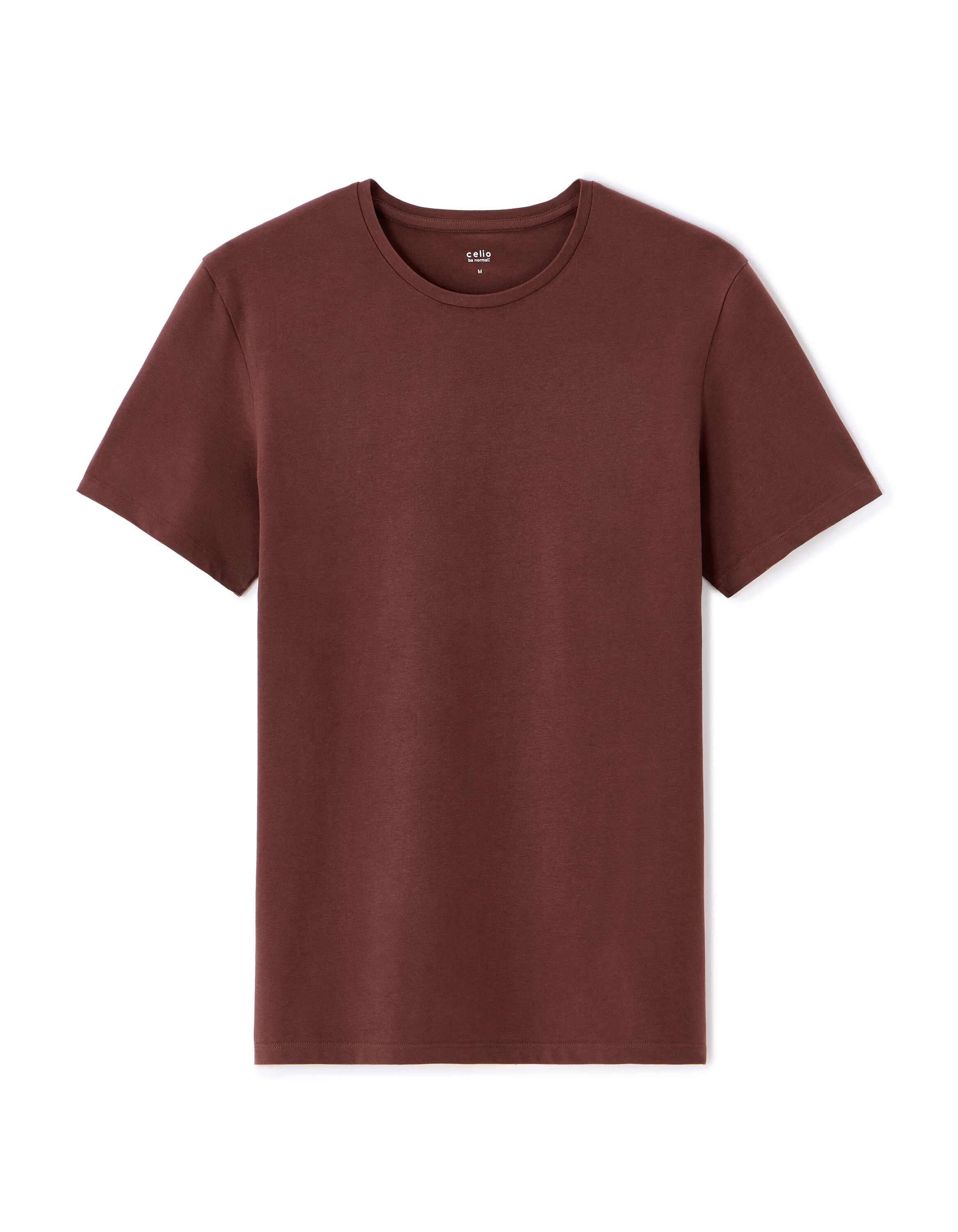 Celio Tee Shirt Homme En Solde T-shirt Slim Col Rond En Coton