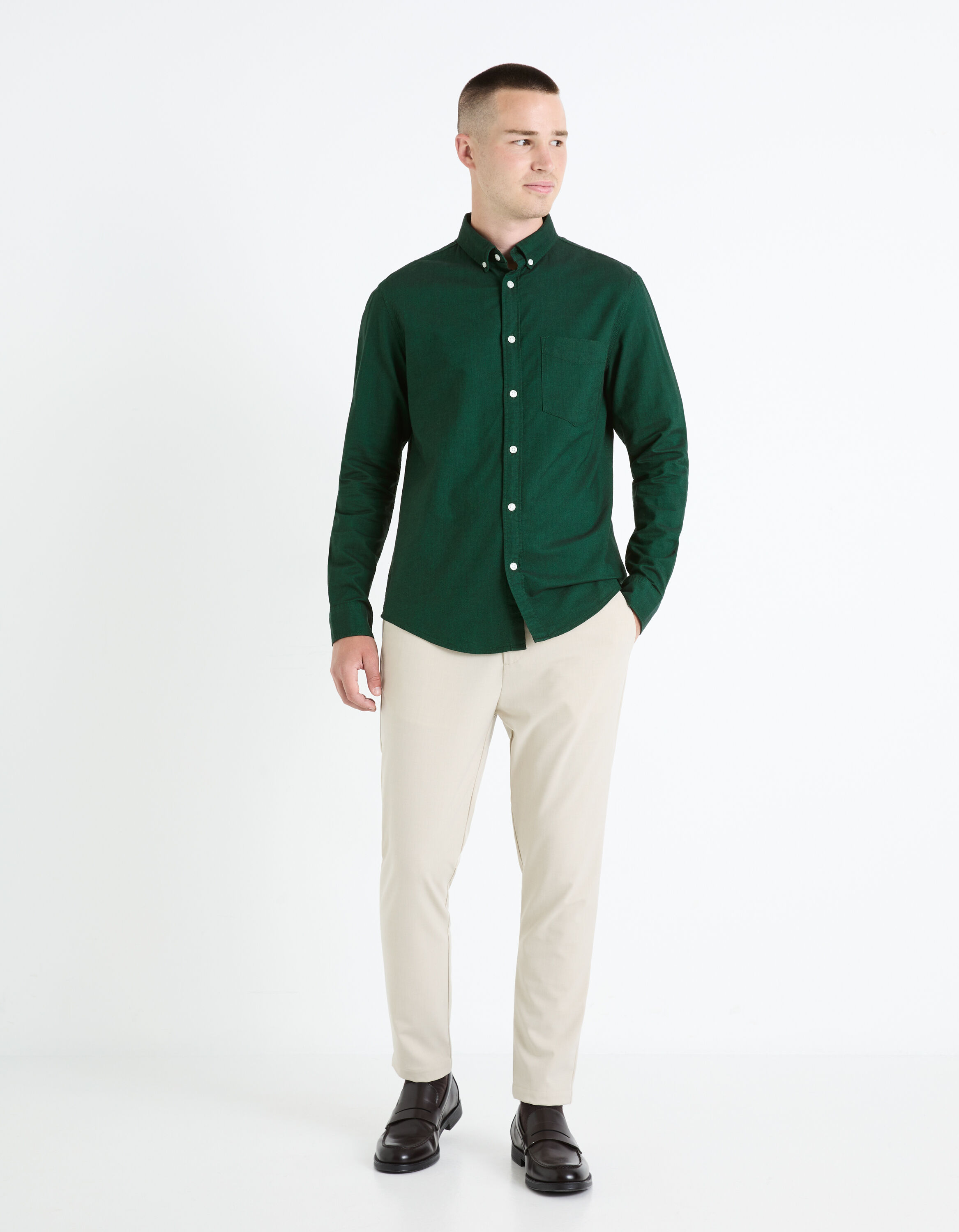 Chemise verte top homme celio