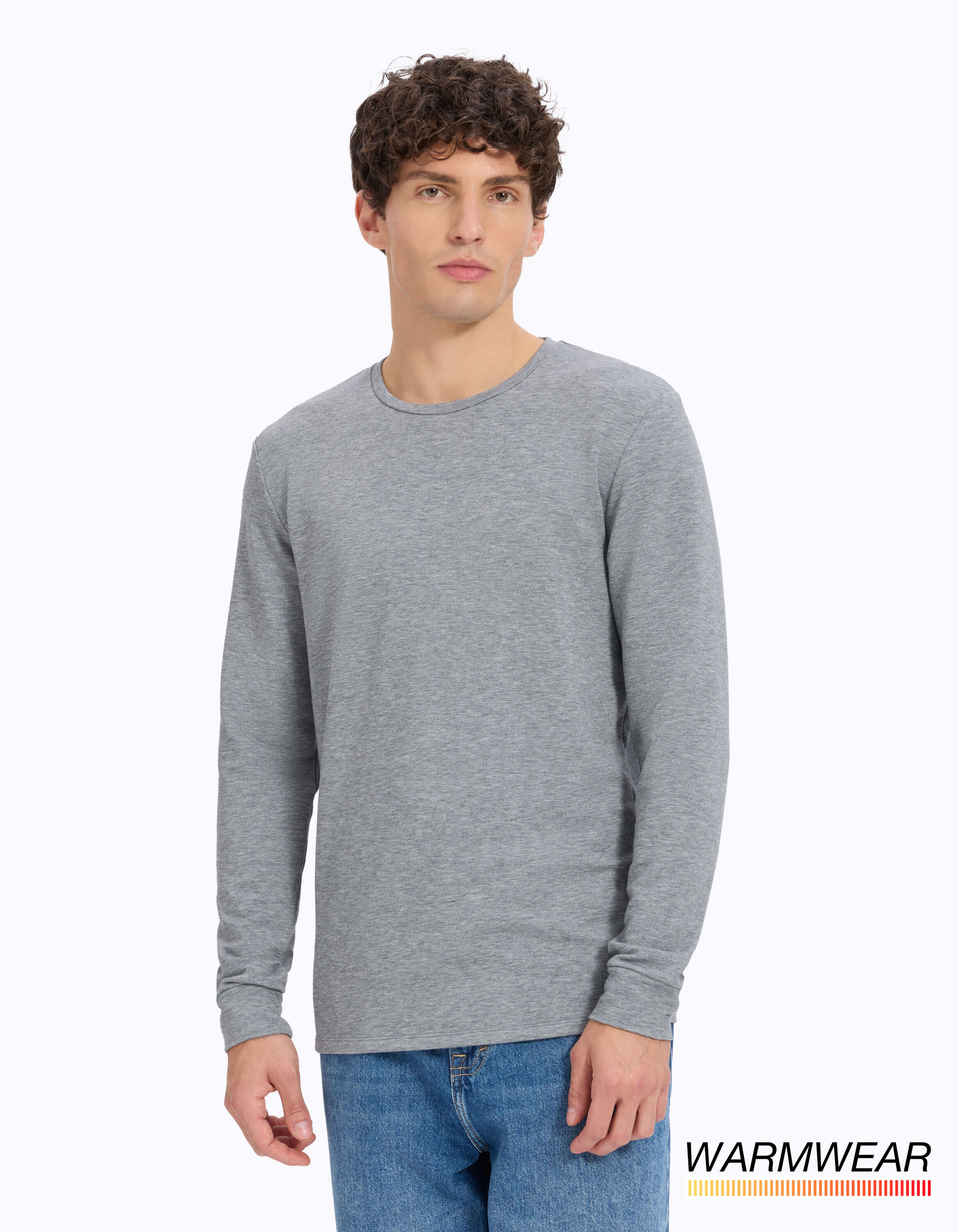 T-shirt Thermique Enfant Laine Mérinos - Manches Longues, Couche Moyenne 250, Gris