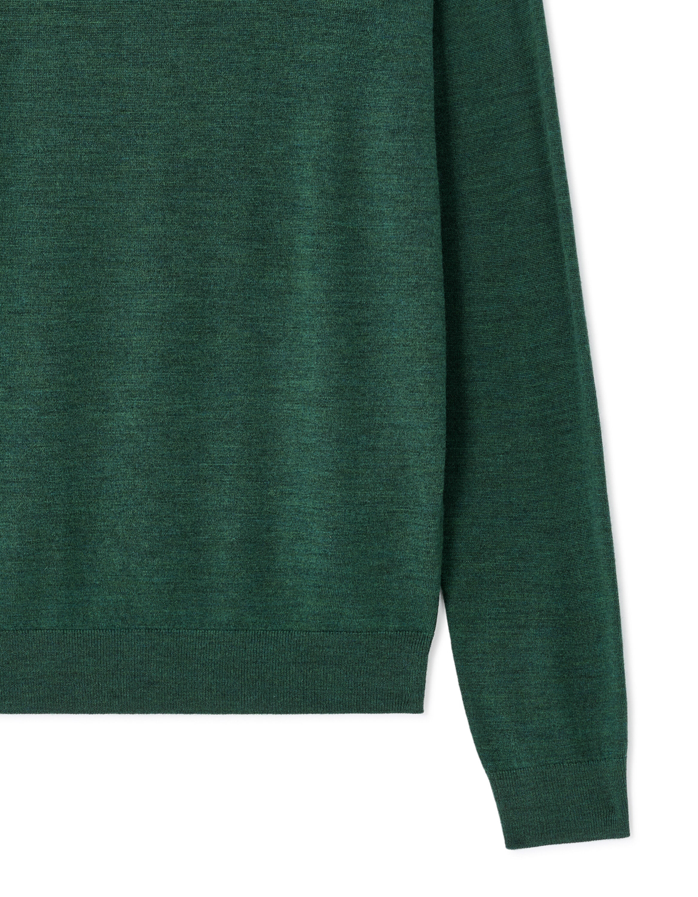 Pull col roulé slim 100% laine mérinos vert foncé celio be normal