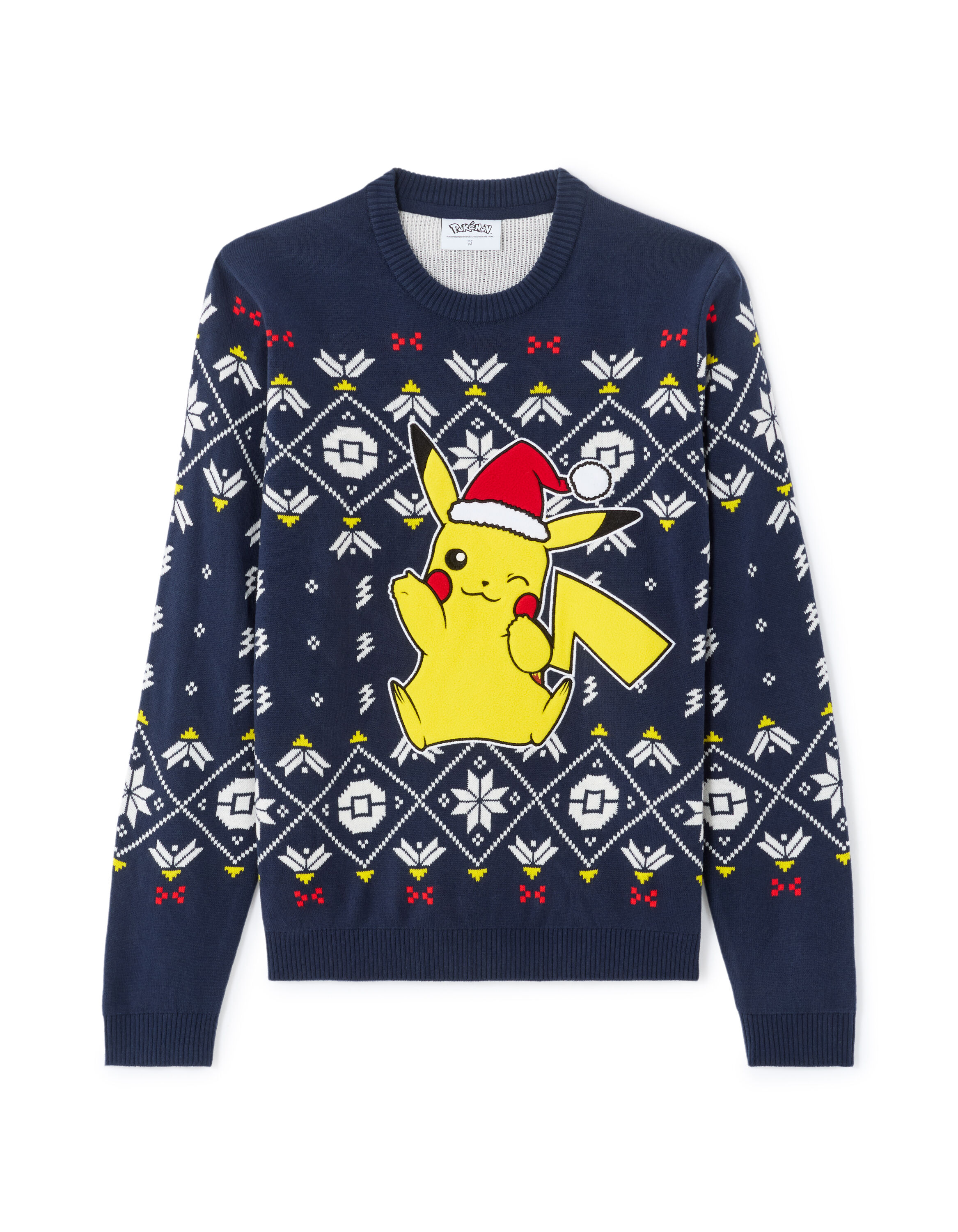 Pokémon Pikachu Navy Blue Christmas Sweater celio be normal