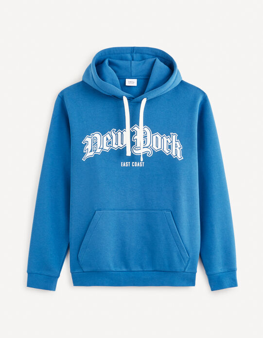 Sweat à capuche Timberland coton mélangé avec manches longues et col à capuche marine
