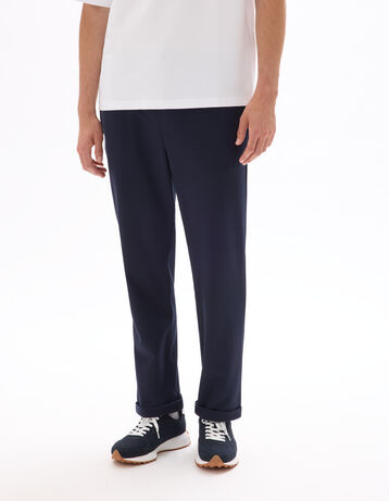 YAOHUOLE Herenbroek, linnen broek, lange zomerbroek met zakken, elastische tailleband, Kaki, XL