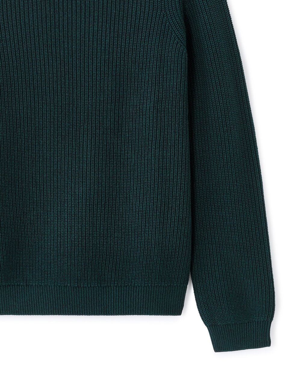 Pull col rond 100% coton - vert foncé | men
