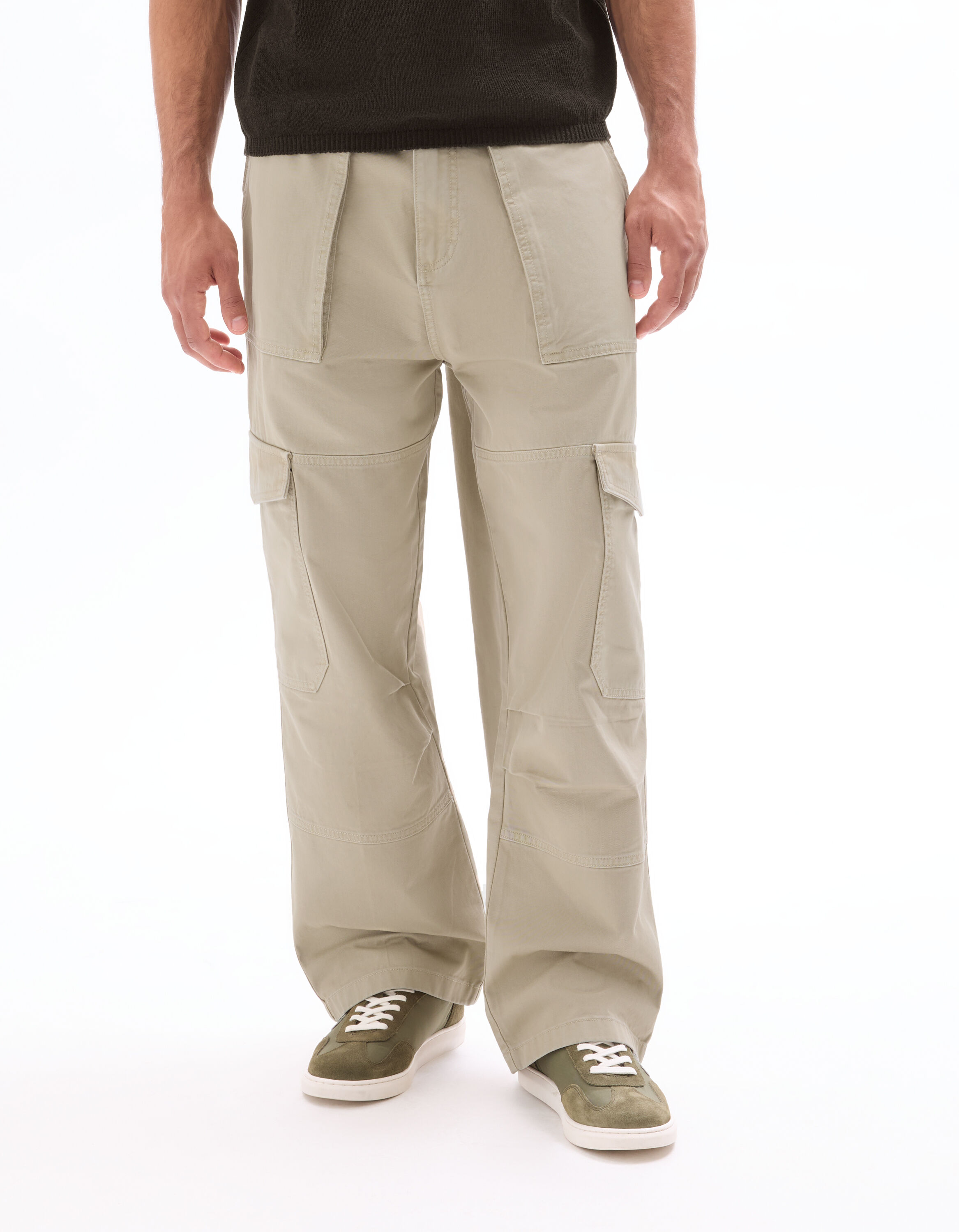 Pantalón cargo baggy 100% algodón beige claro celio be normal