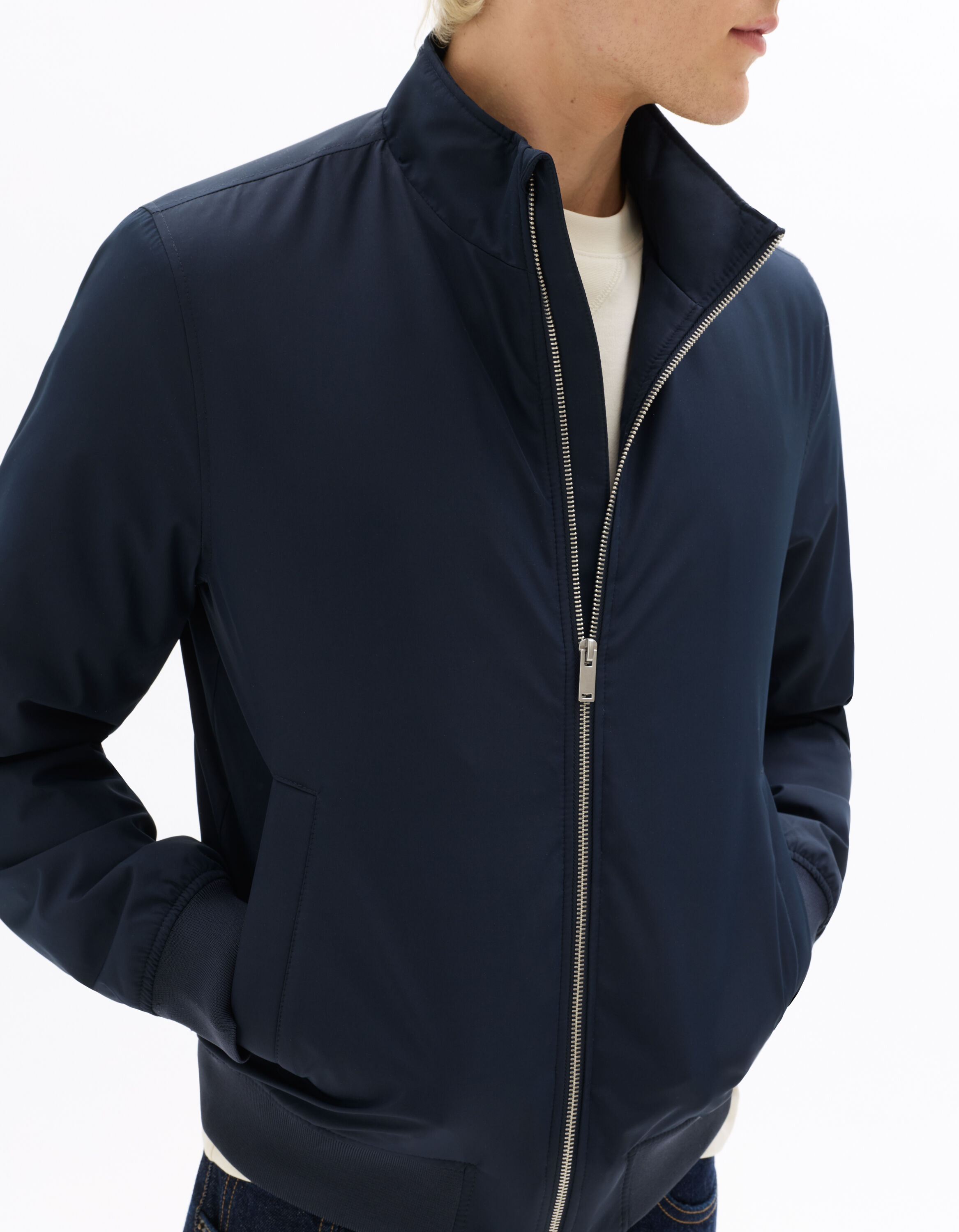 Drycore Stand-Up Collar Jacket - Navy | celio be normal