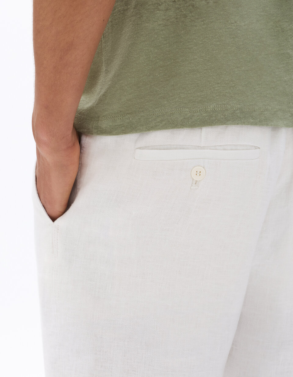 Short Chino Blanc H&M Pour Femme, Taille 6, Coton Stretch, état Excellent