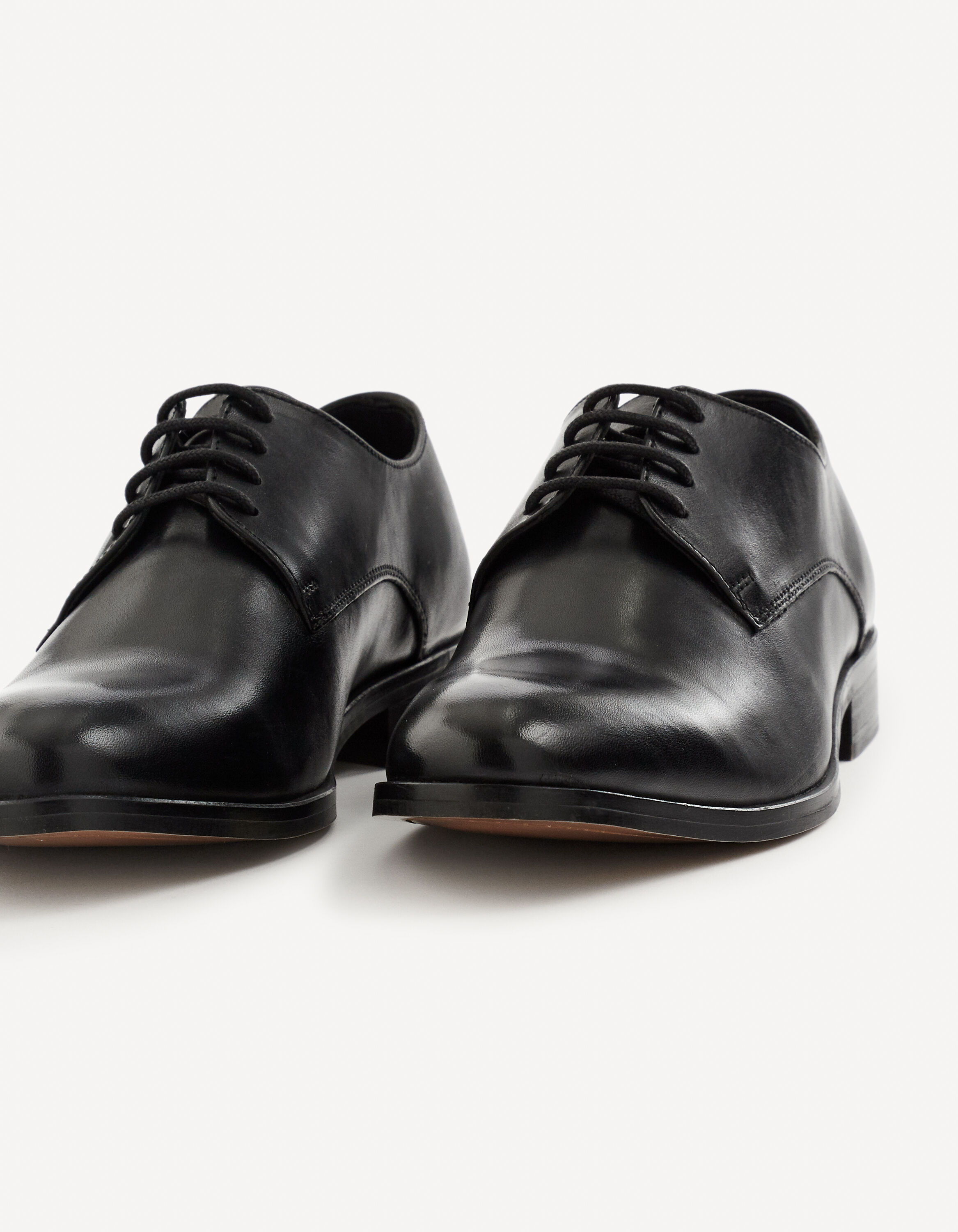 Derbies En Cuir Noir Taille 44 - Chaussures élégantes Pour Homme, Style Vintage, Neuves Sans Emballage, Cuir Véritable