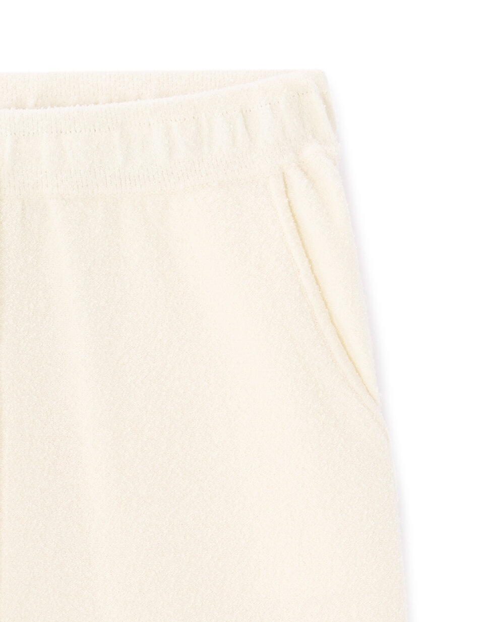 Bermuda en molleton coton mélangé - écru | be normal