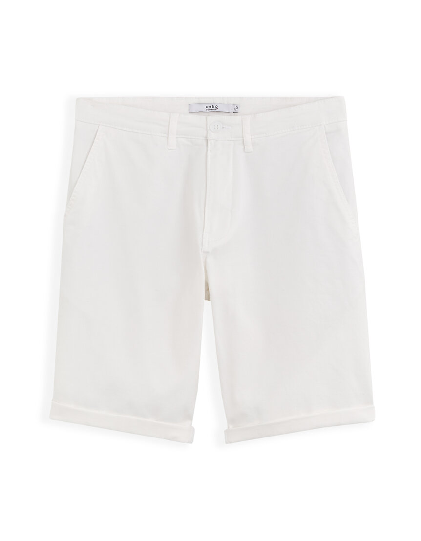 Short Bermuda Blanc 100% Coton Taille Haute Loose - Taille 36 - Outfitstore Neuf Avec étiquettes