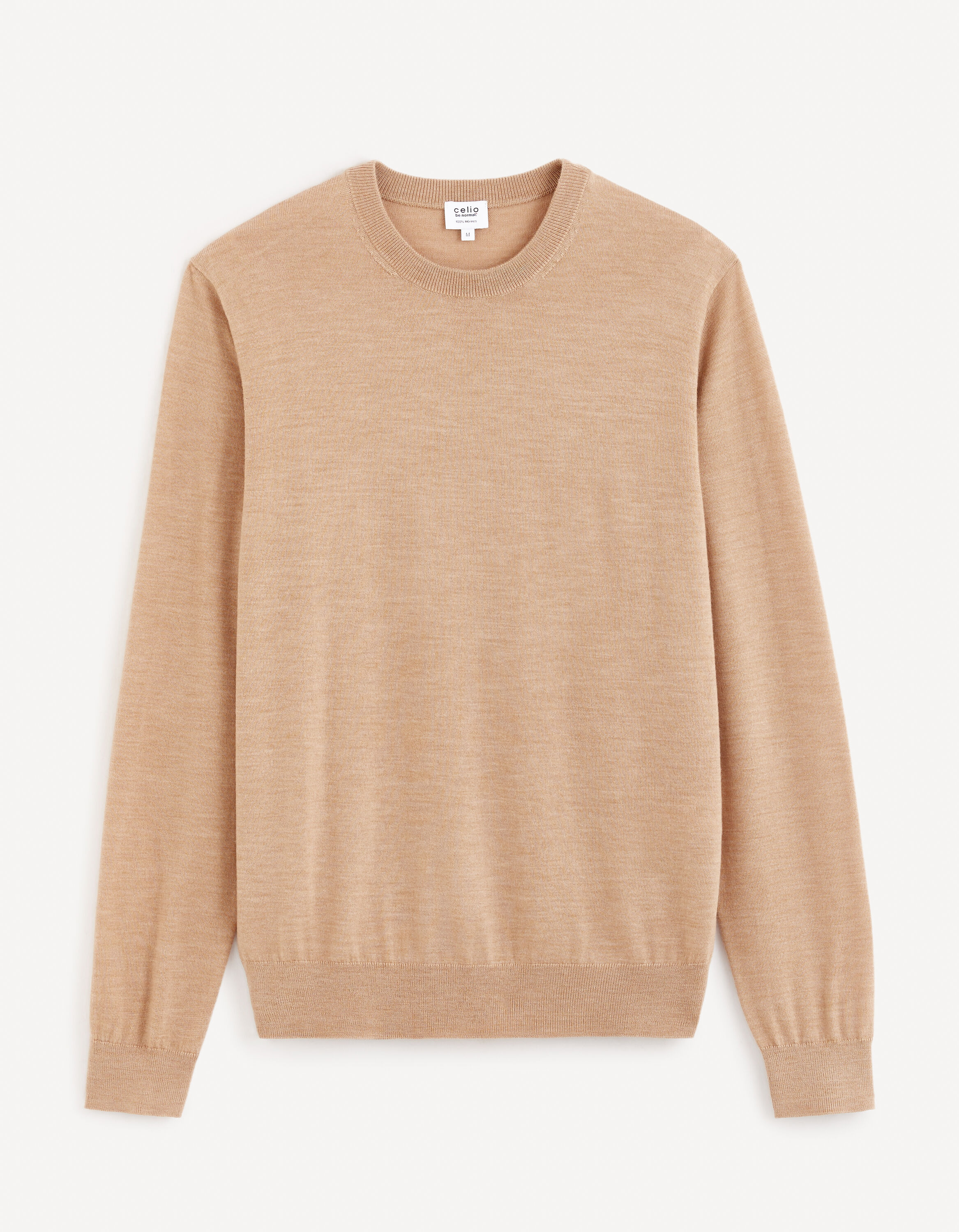 Pull Femme | Kocoon Pull Col Rond 100% Laine Beige • Moteurportedegarage