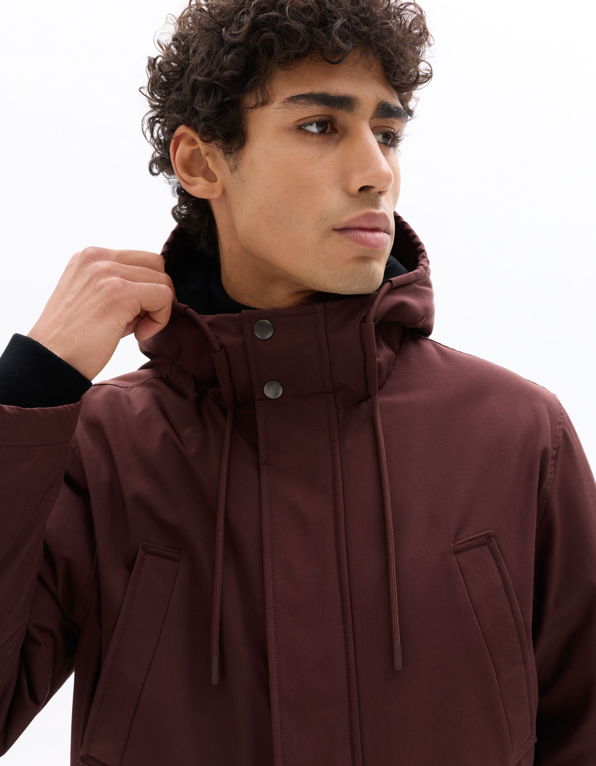 parka bordeaux homme