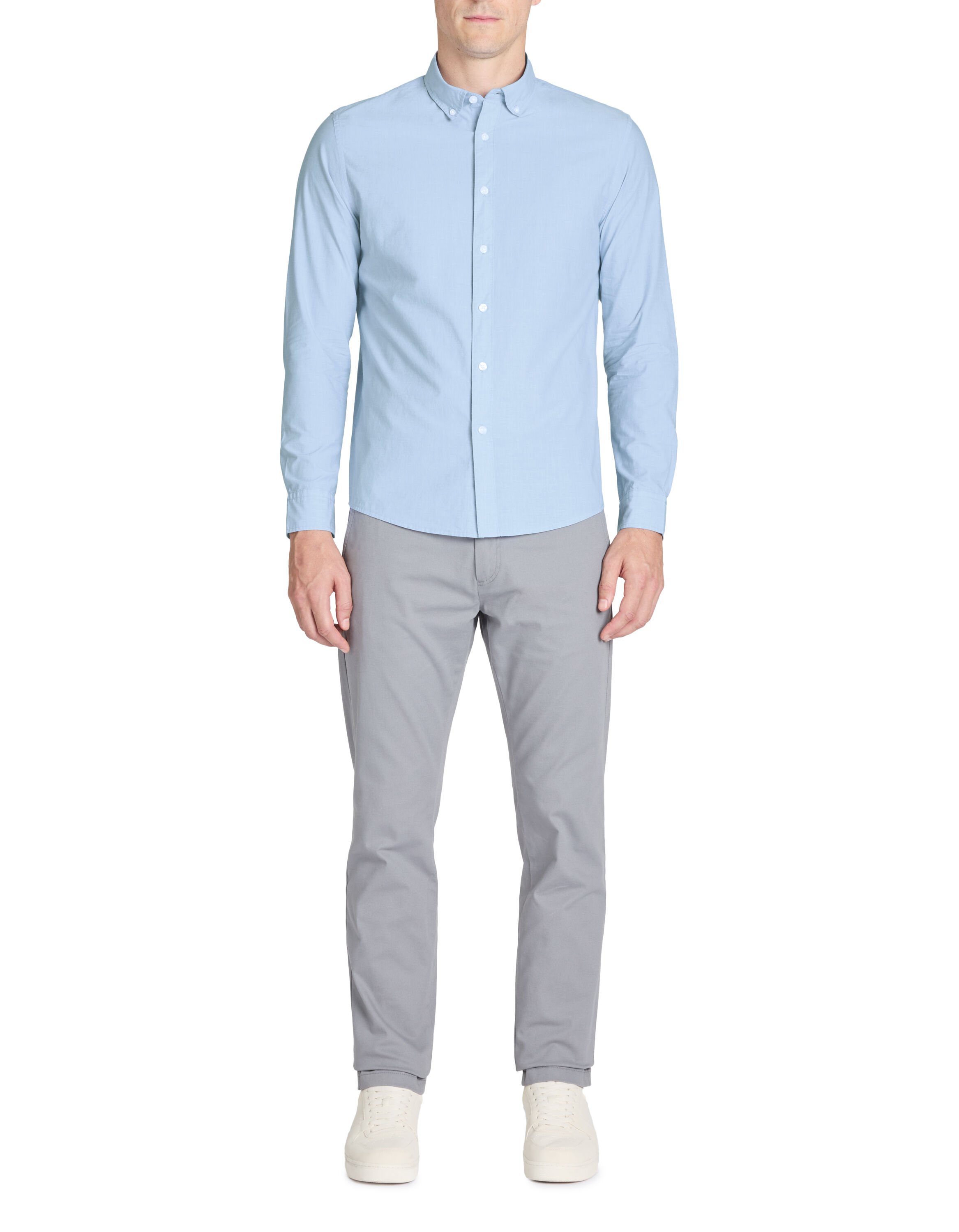 Chemise Bleue Homme Bleu ciel bleu marine celio be normal
