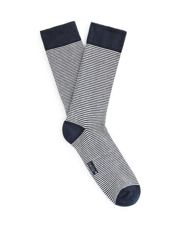 Cravate Celio En Soie, Rayures Marine/noir/bleuet, Taille Unique, Neuve Avec étiquettes