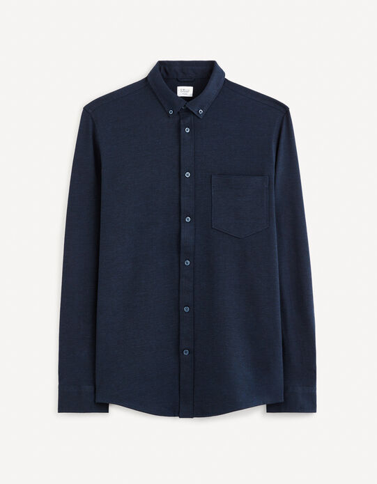 Chemise Homme Celio Taille L 43-44 - Bleu à Motifs Géométriques Occasion Très Bon état