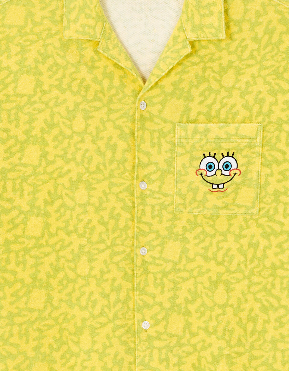 T-shirt Homme Pull And Bear Jaune Bob L'éponge Taille L - Occasion Bon État