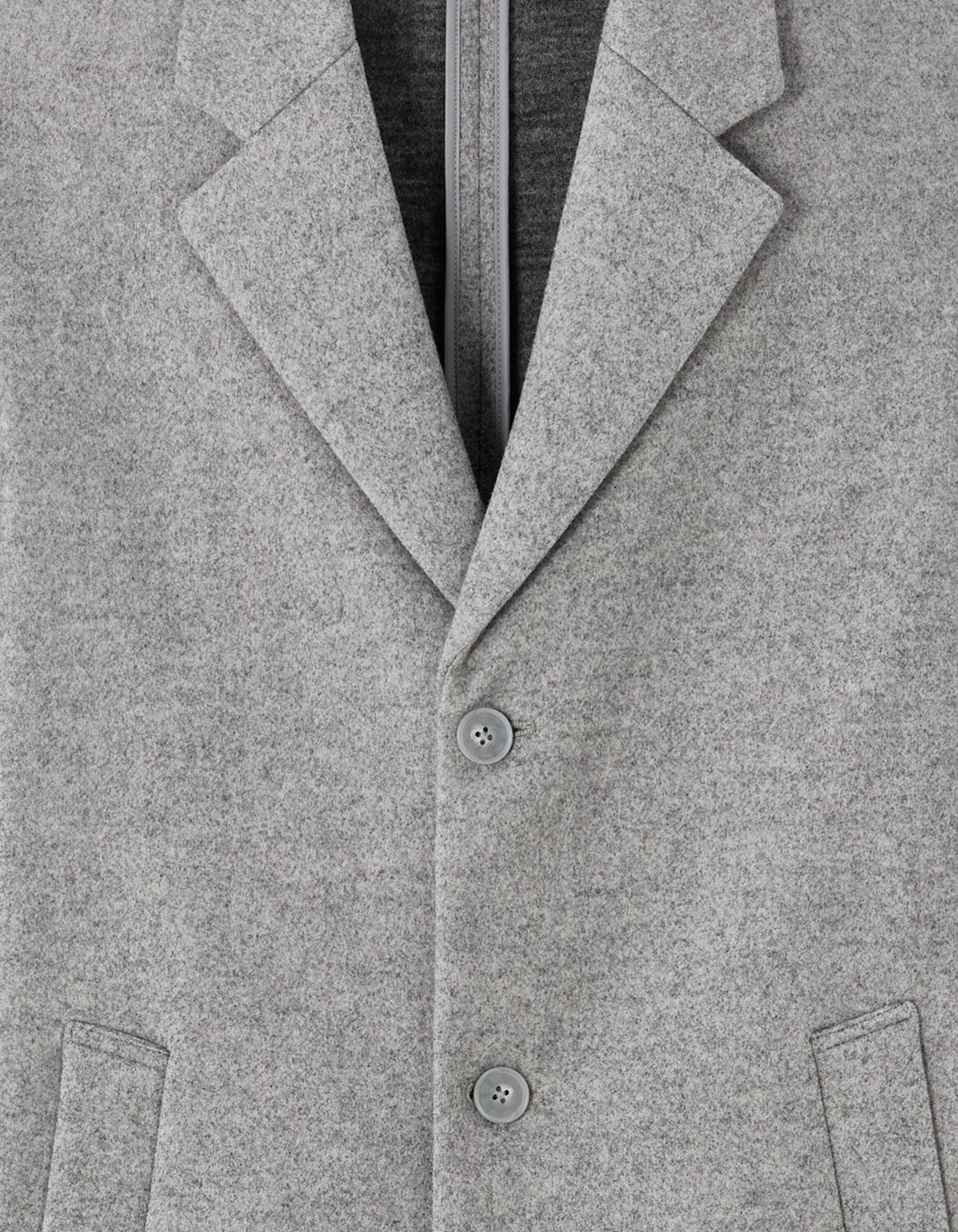 Woolness unlined wool blend coat - grey | celio be normal