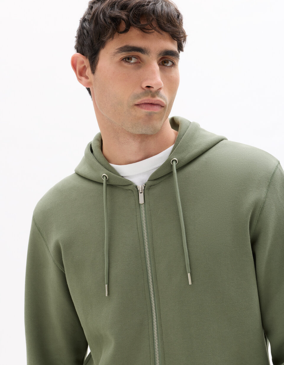 Sweat zippé à capuche - Vert foncé - - 8.00 Sweat zippé à capuche - Vert foncé - - 8.00