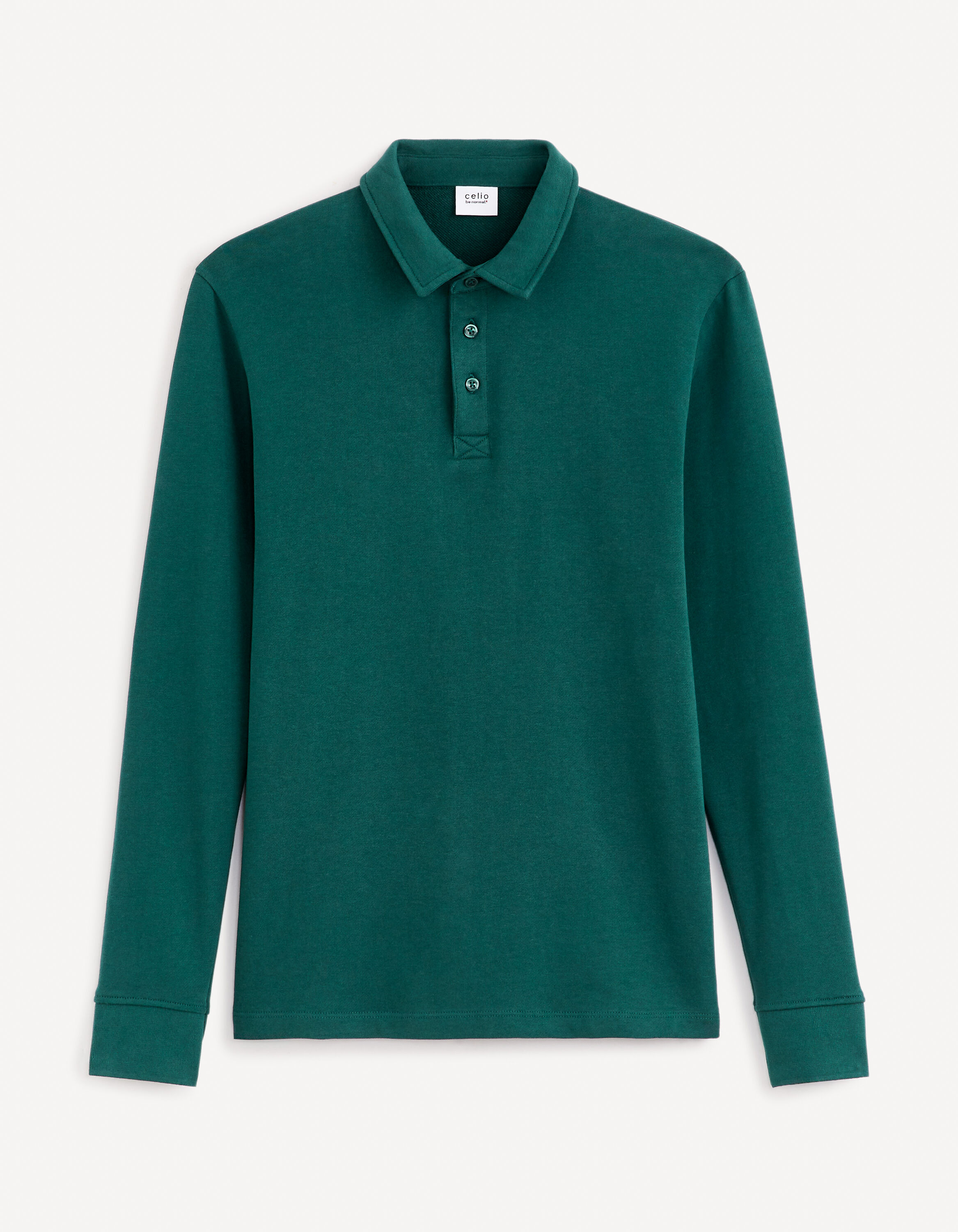 Polo jersey vert fonc celio be normal