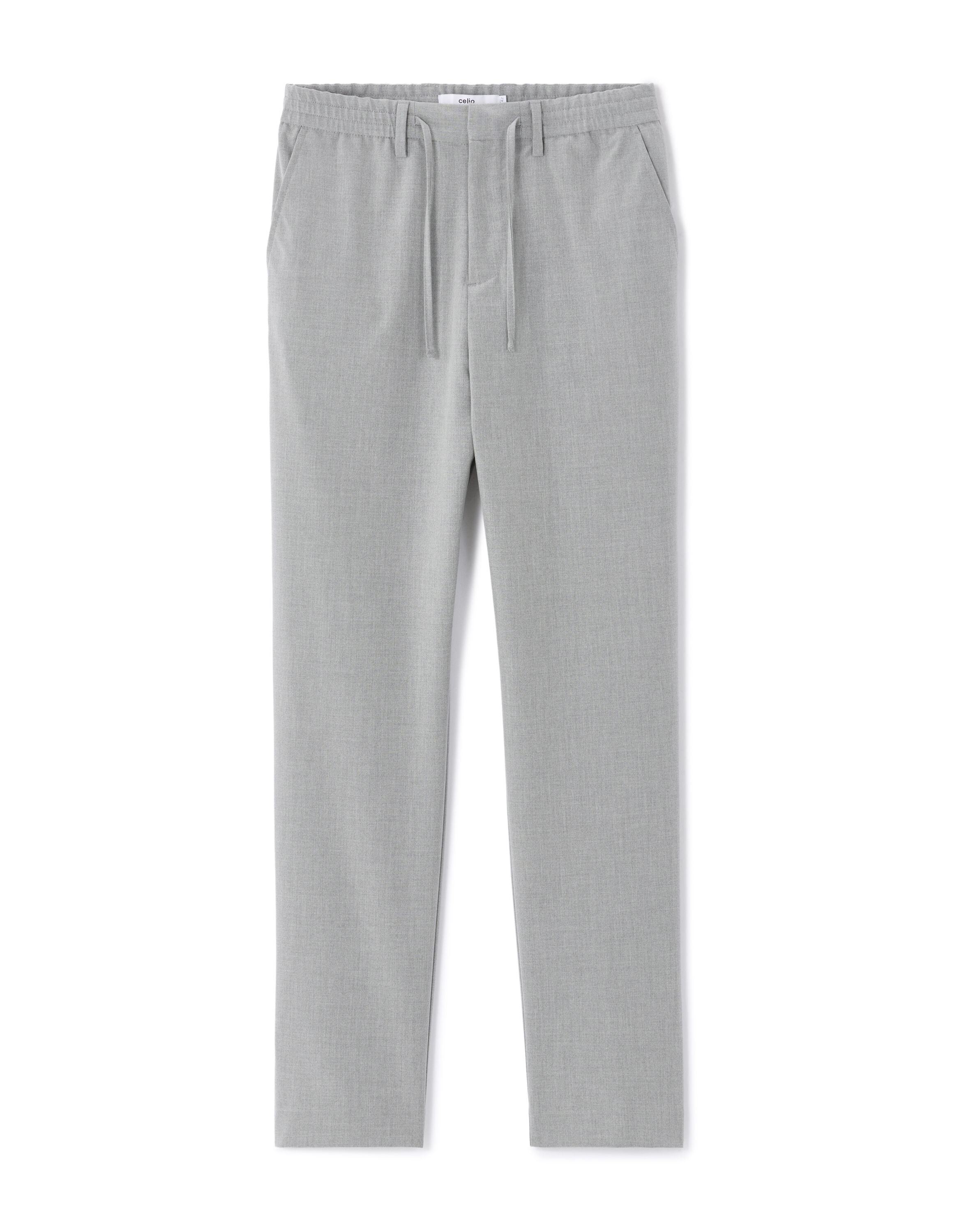 Swet Tailor Pantaloni Chino Uomo Grigio Chiaro - Vita 28 Lunghezza 28 - Cotone Elastico Comfort
