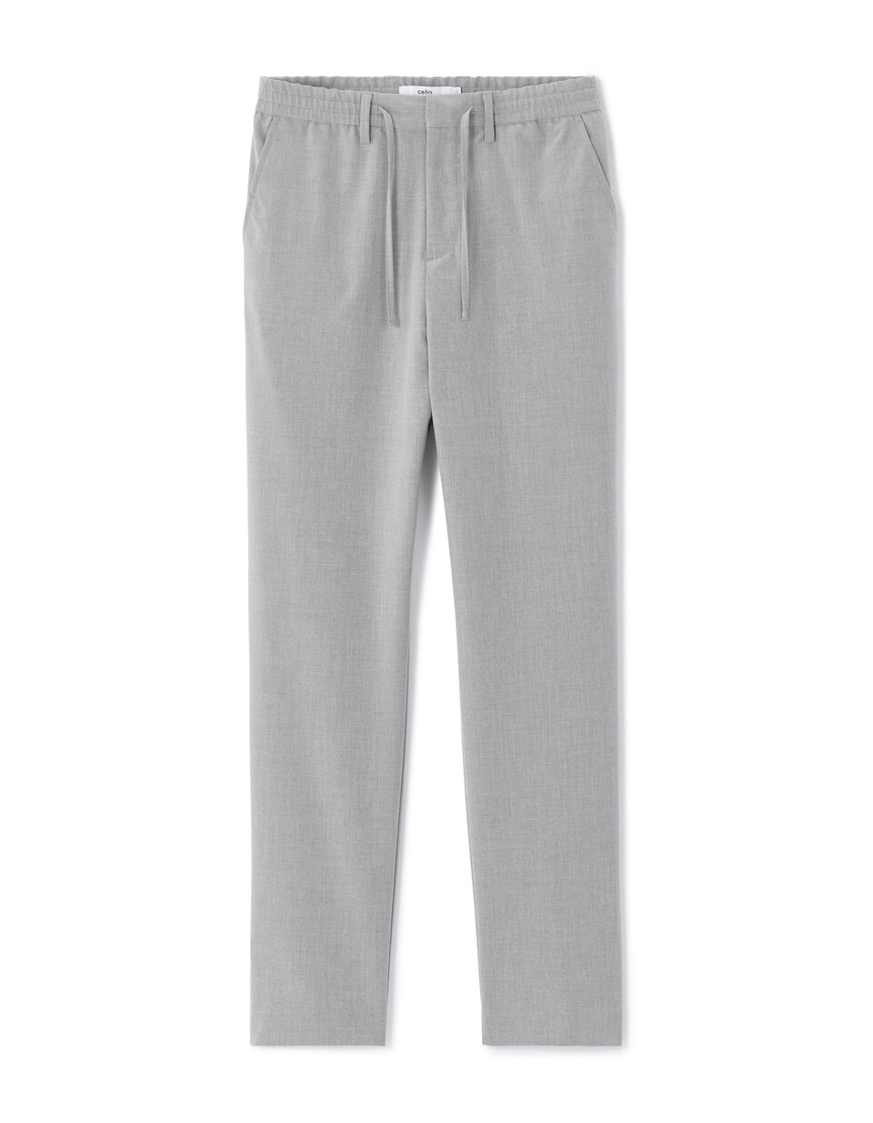 Pantalon 24H slim stretch 7/8e gris chiné celio