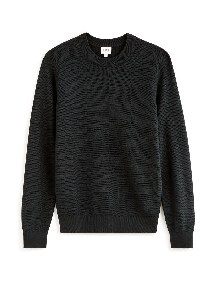 Haut col rond chaud couleur noir