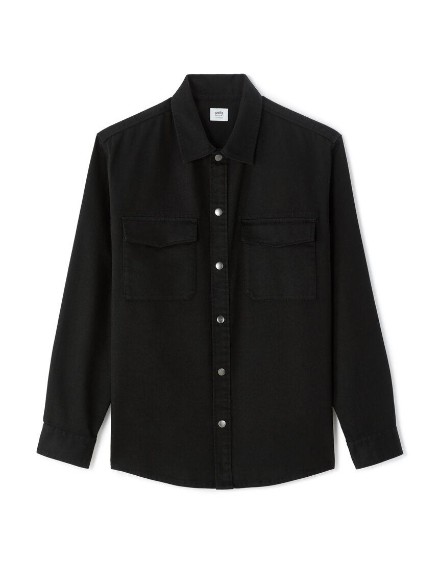 Chemise Homme Celio Taille L (43-44) - Occasion Très Bon état - Bleu à Motifs Géométriques