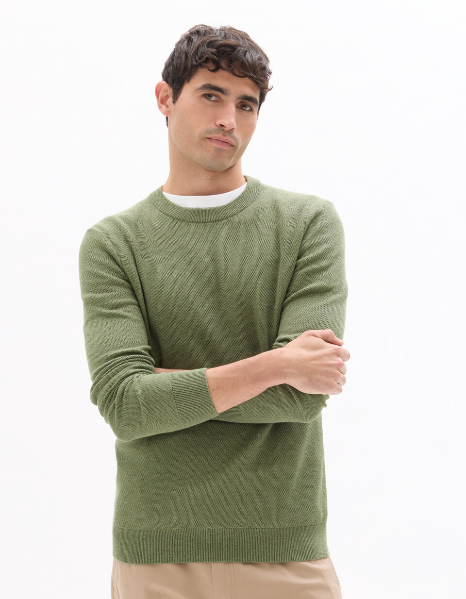 Camiseta de cuello redondo Summer Block en punto de algodón | EA7 Camiseta de cuello redondo Summer Block en punto de algodón | EA7