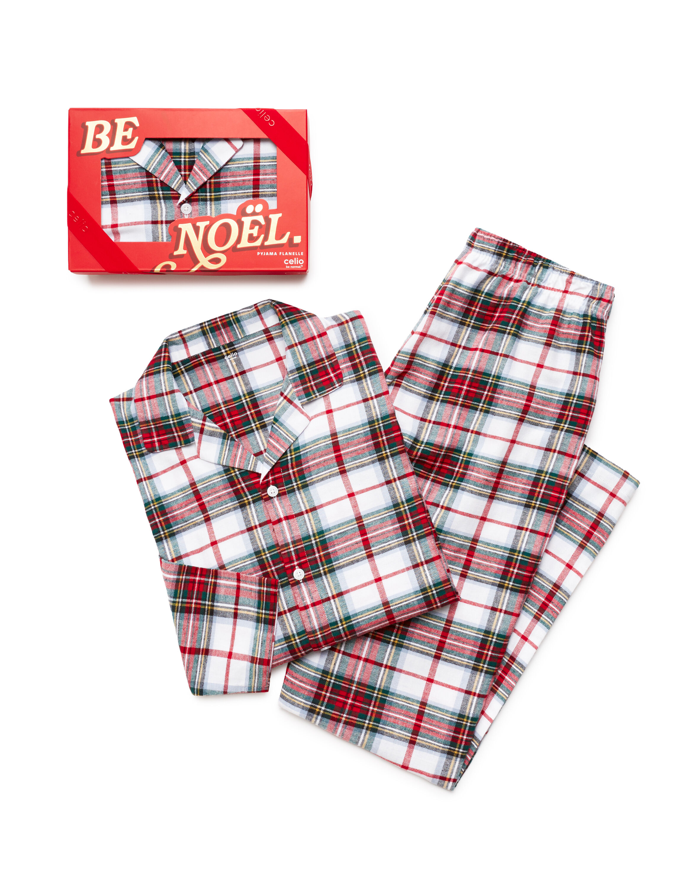 Coffret pyjama No�l � carreaux - rouge