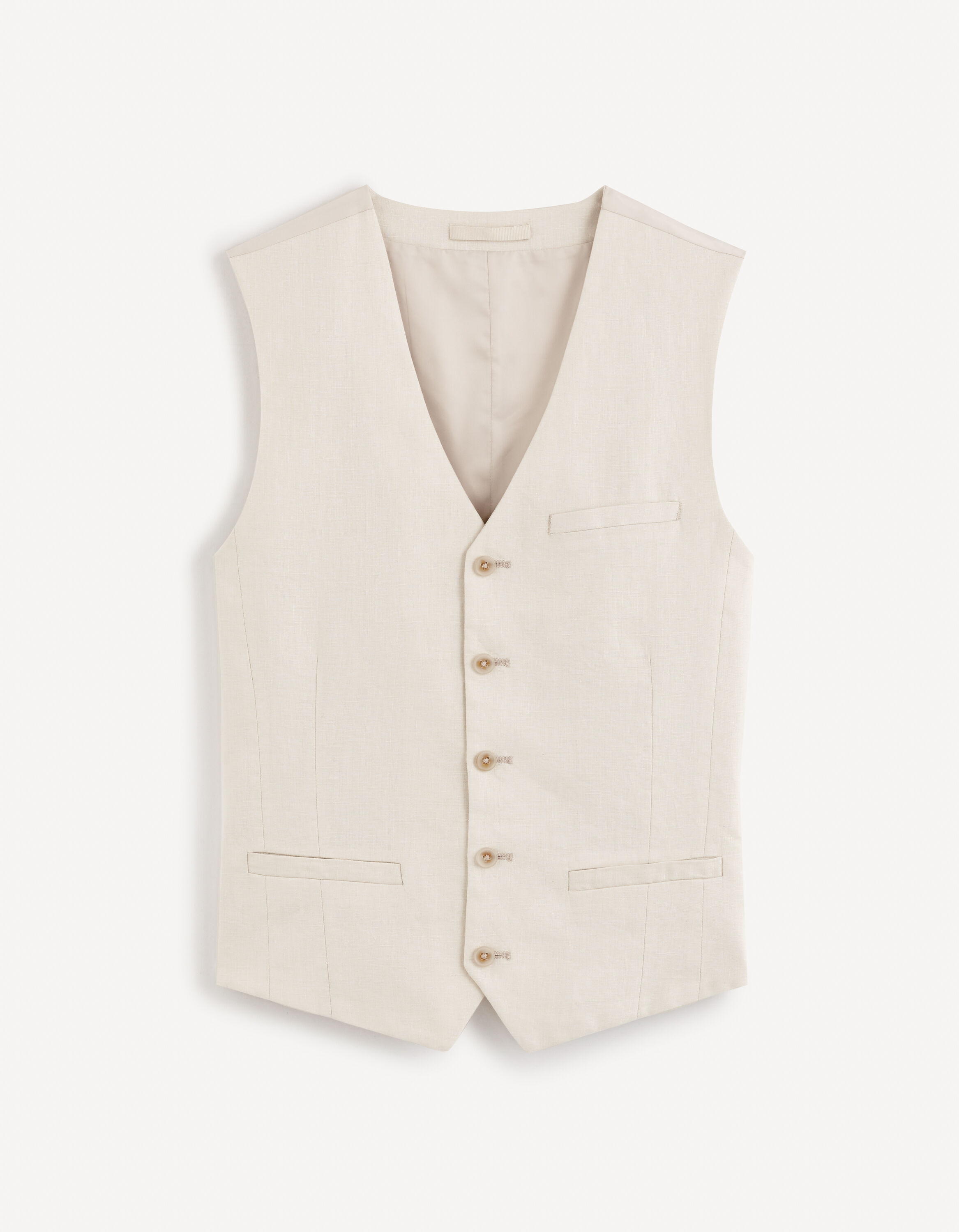 gilet de costume en lin pour homme