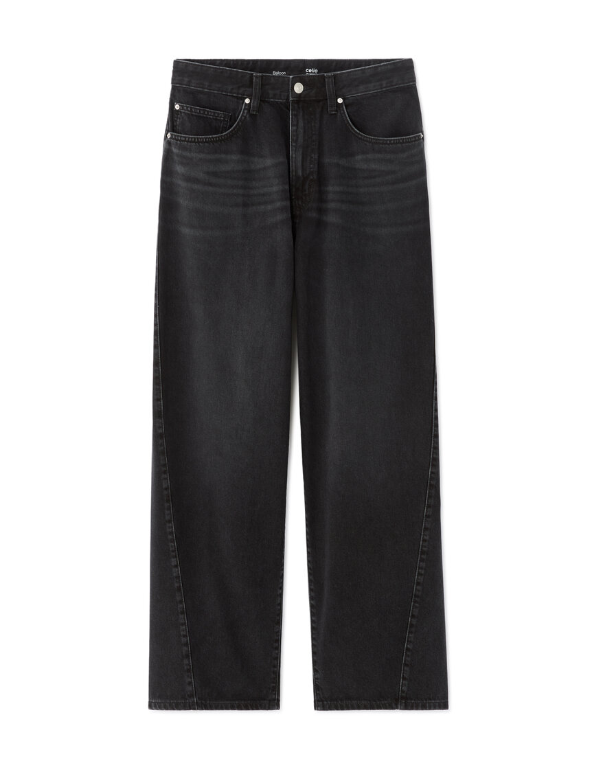 Jean Slim Noir Délavé C25 - Taille 40/42 (L) - Occasion Très Bon état