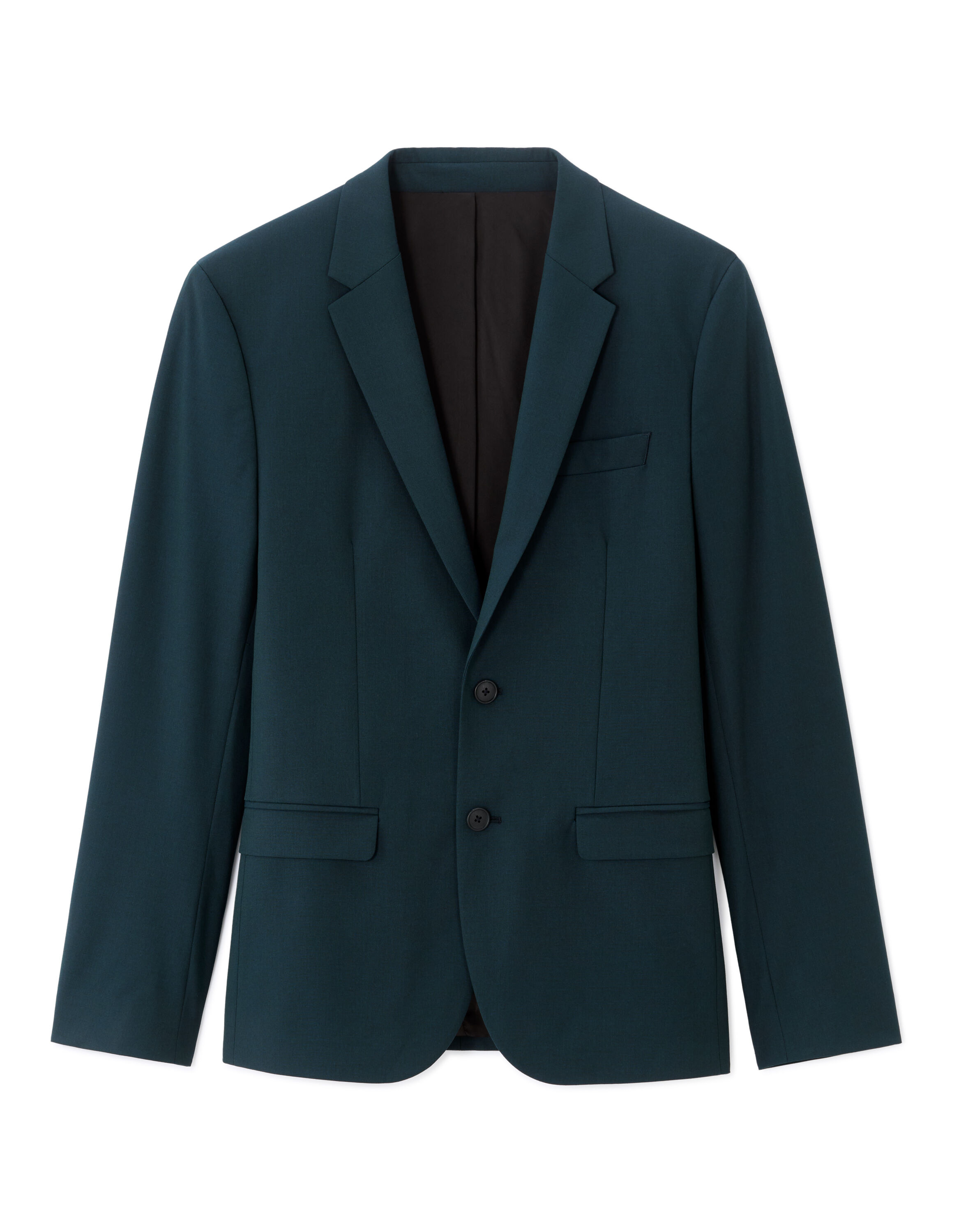 Veste de costume slim bi-stretch vert foncé celio be normal