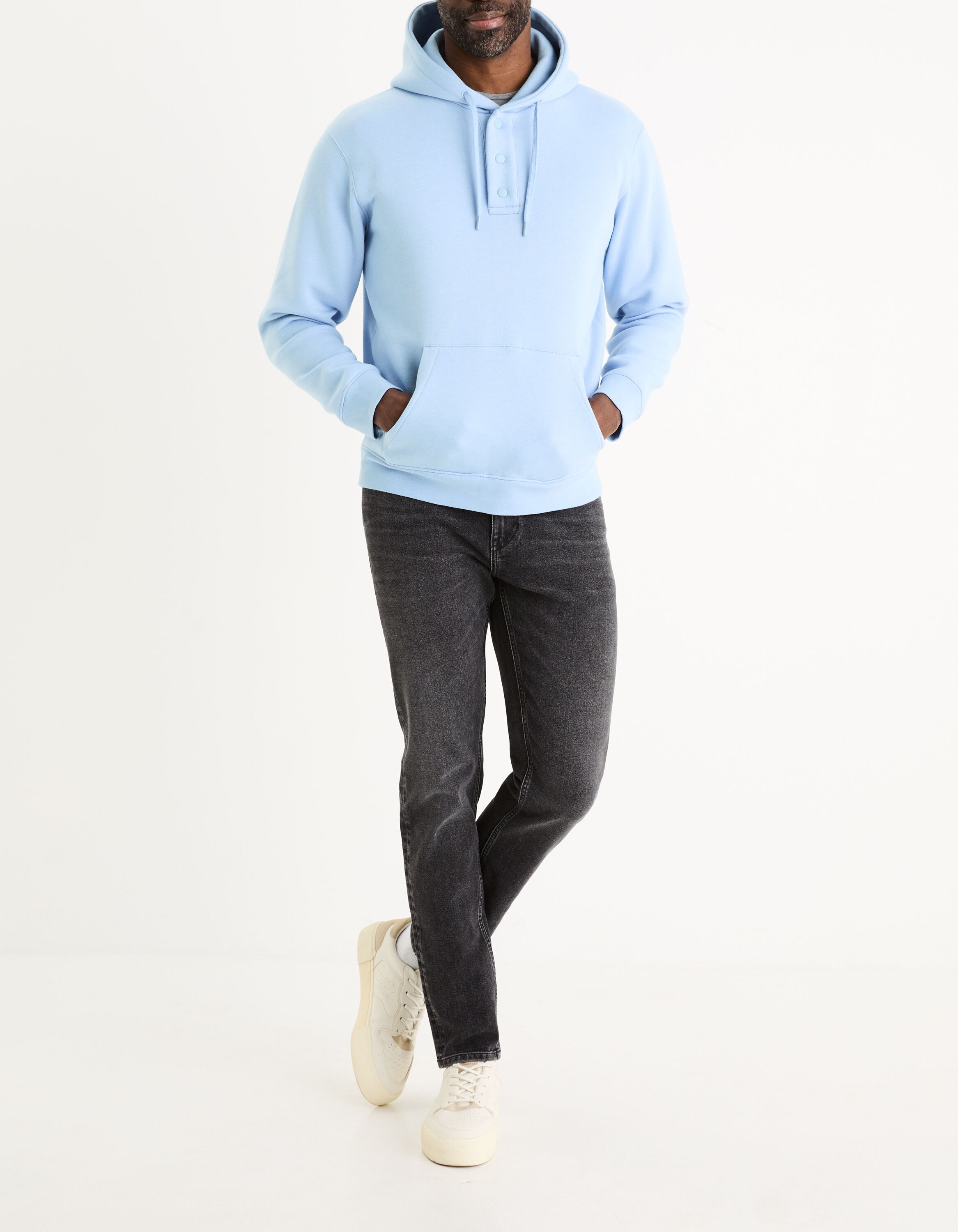 Sweat a capuche online bleu clair
