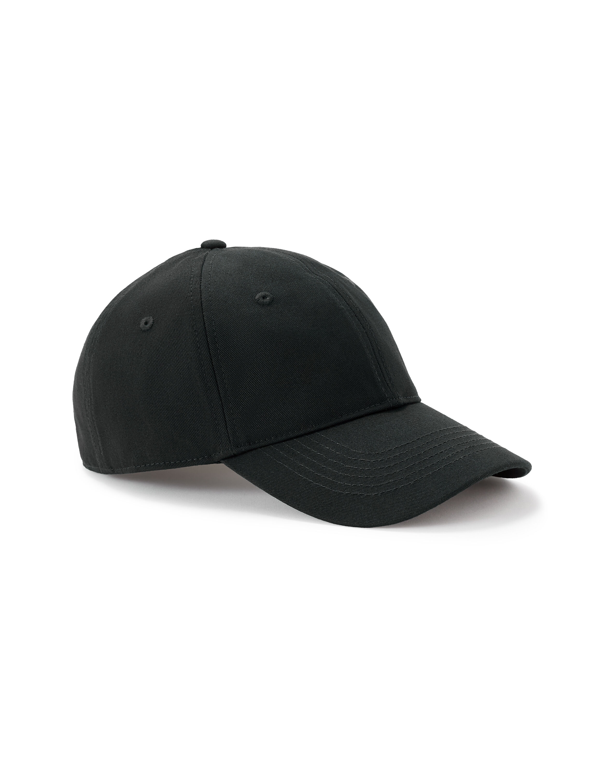 Solid Black 100% Cotton Cap | celio be normal