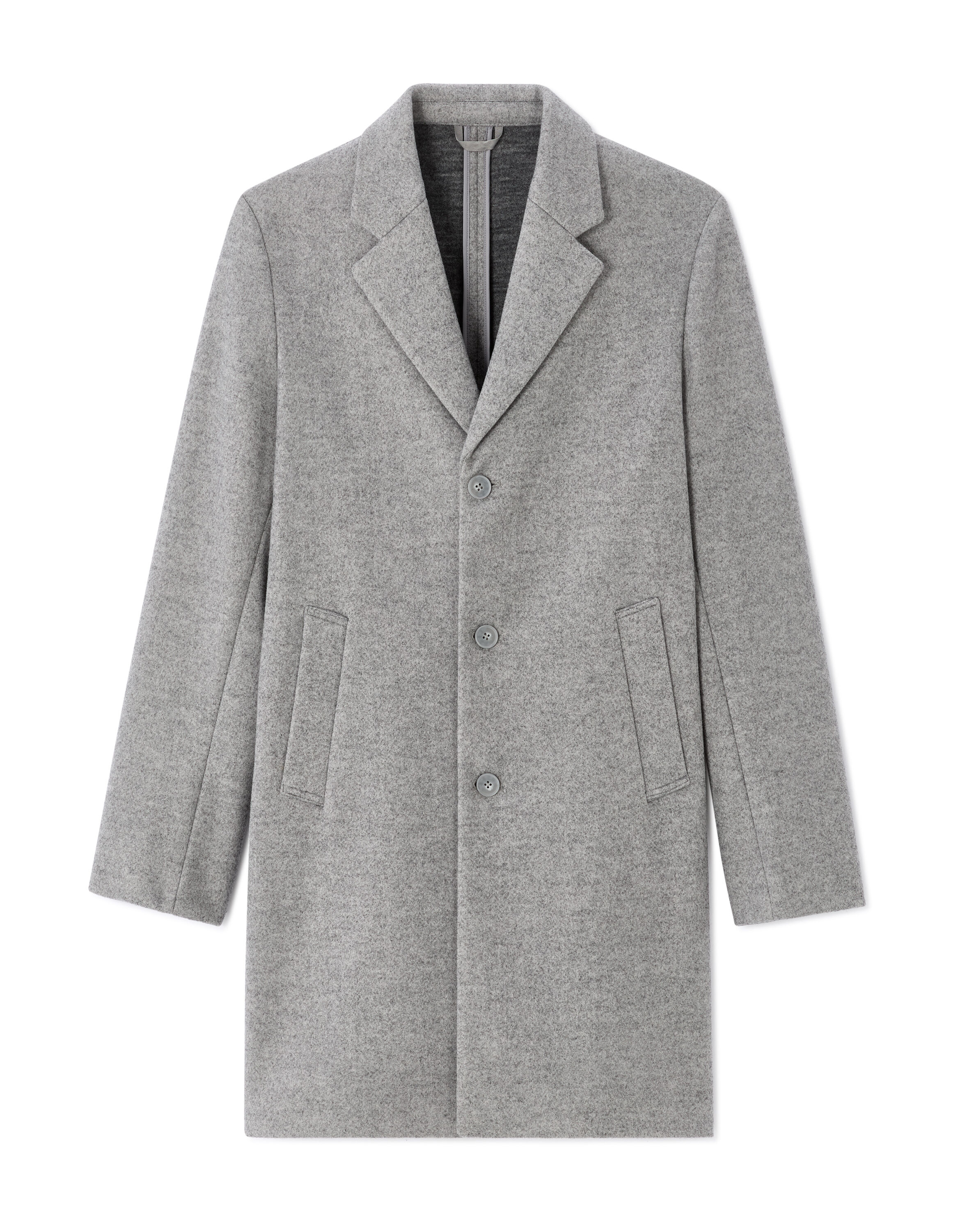Woolness unlined wool blend coat - grey | celio be normal