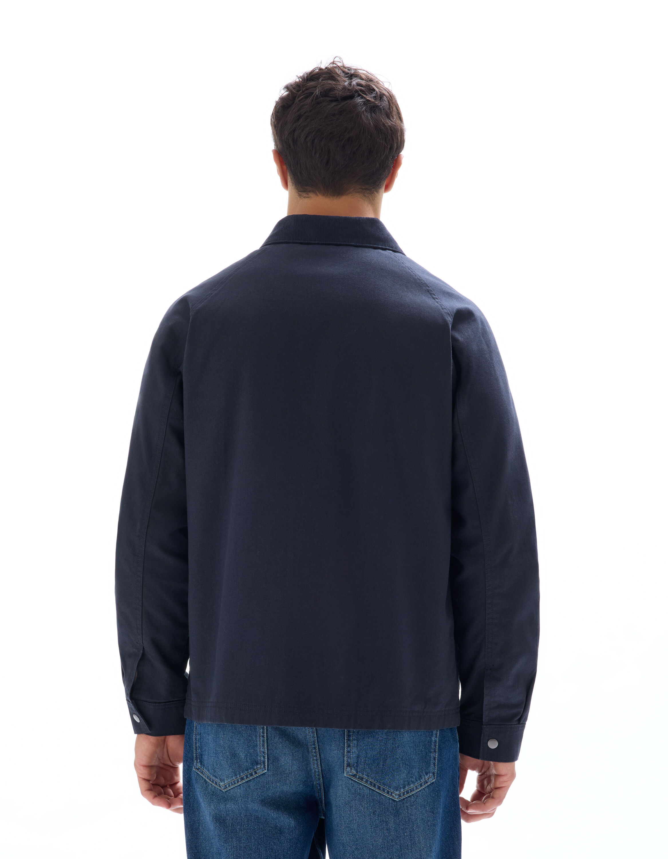 Veste multipoches et col velour marine celio be normal