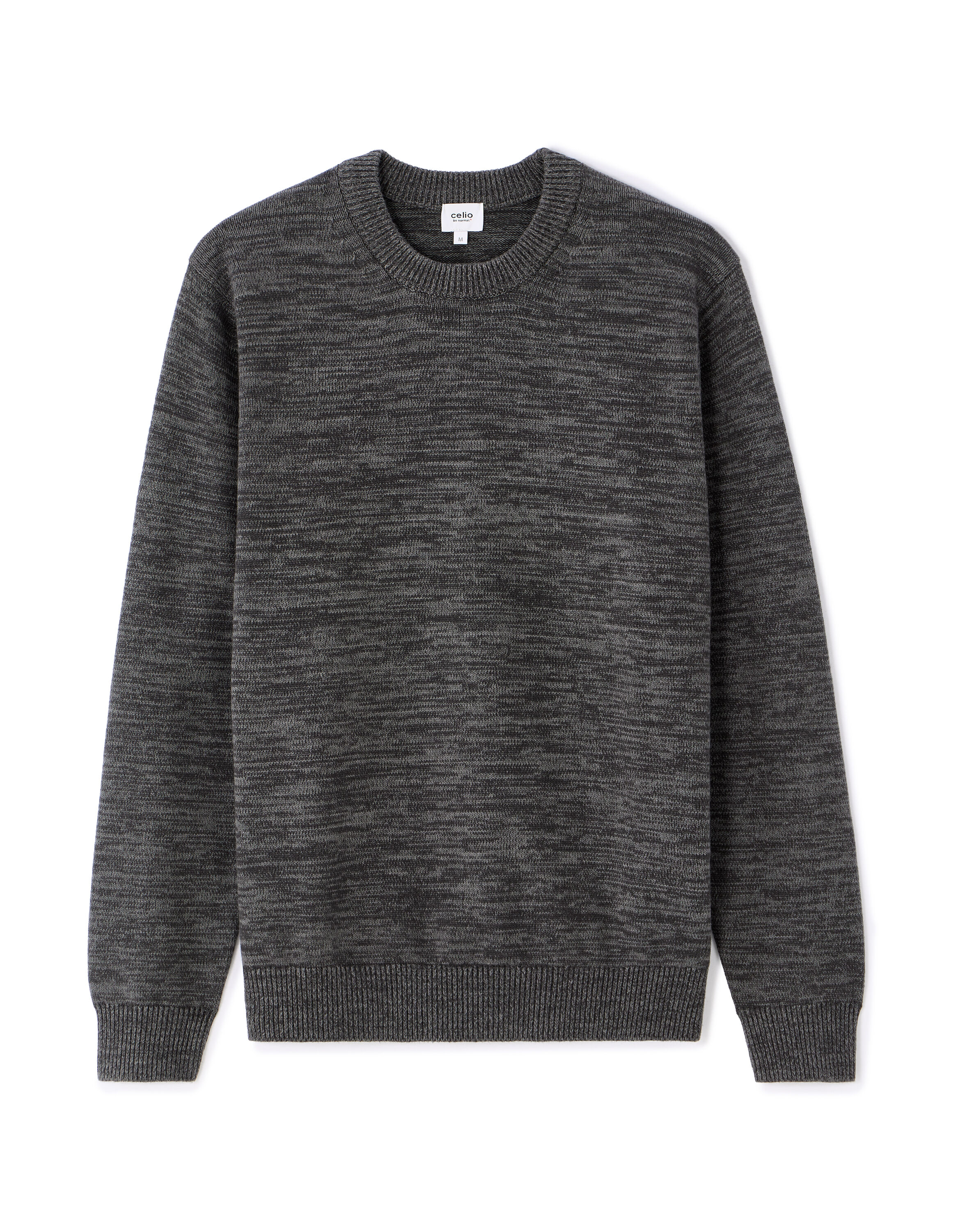 Pull col roulé 100% coton anthracite celio be normal