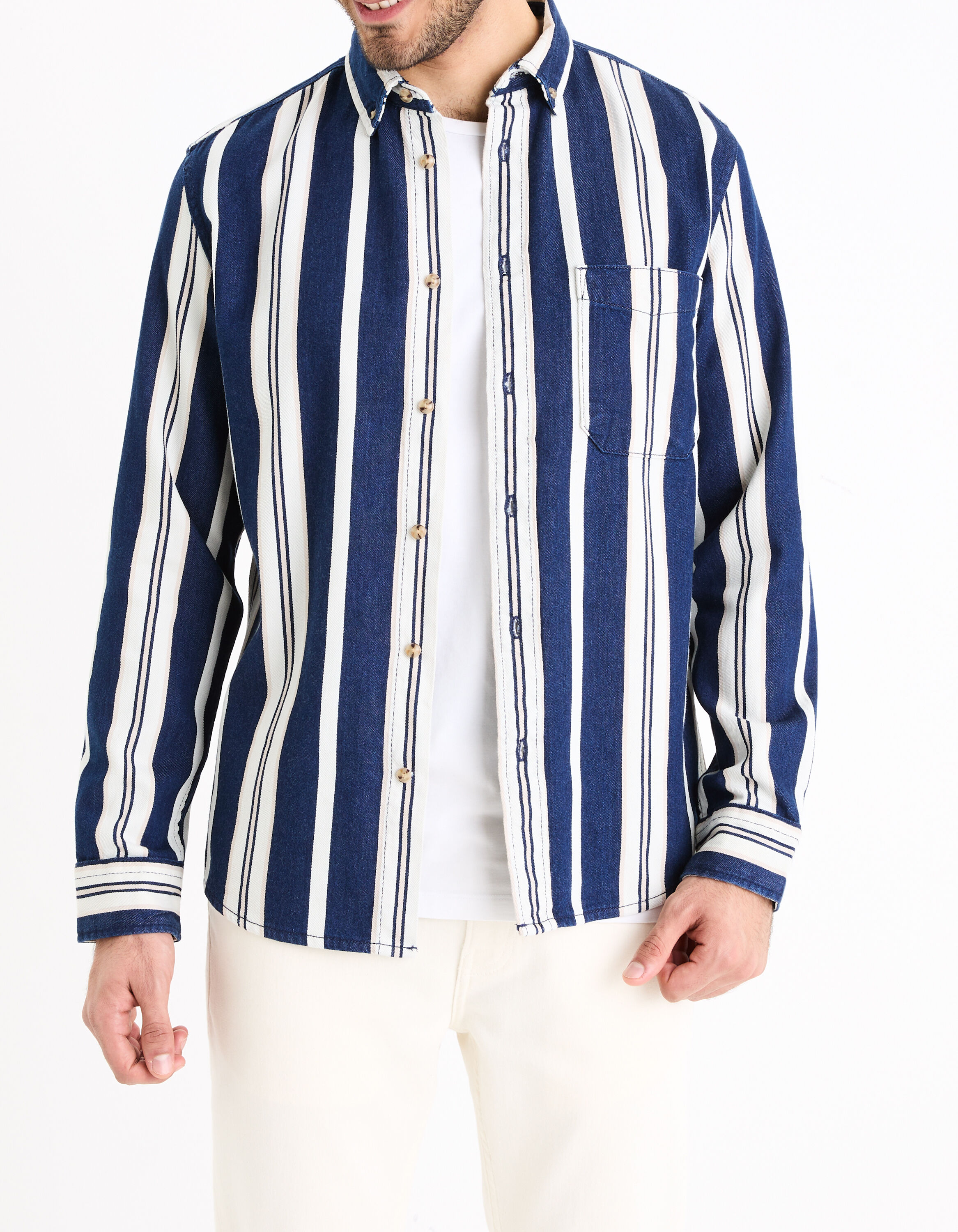 Chemise bouton de manchette celio online
