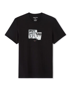 Junji Ito T-Shirt Men's - Tomie Crawling Design, Black Short Sleeve Tee, Horror Manga Fan Shirt