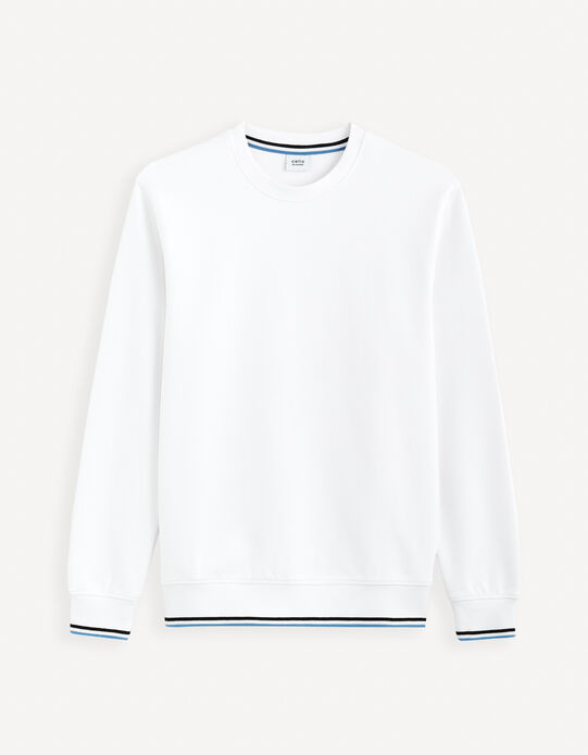 Vintage des années 90 russell athletic blanc sweat moyen